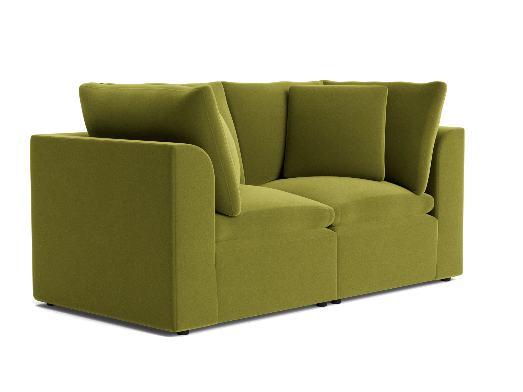 bryant petite modular loveseat royale apple