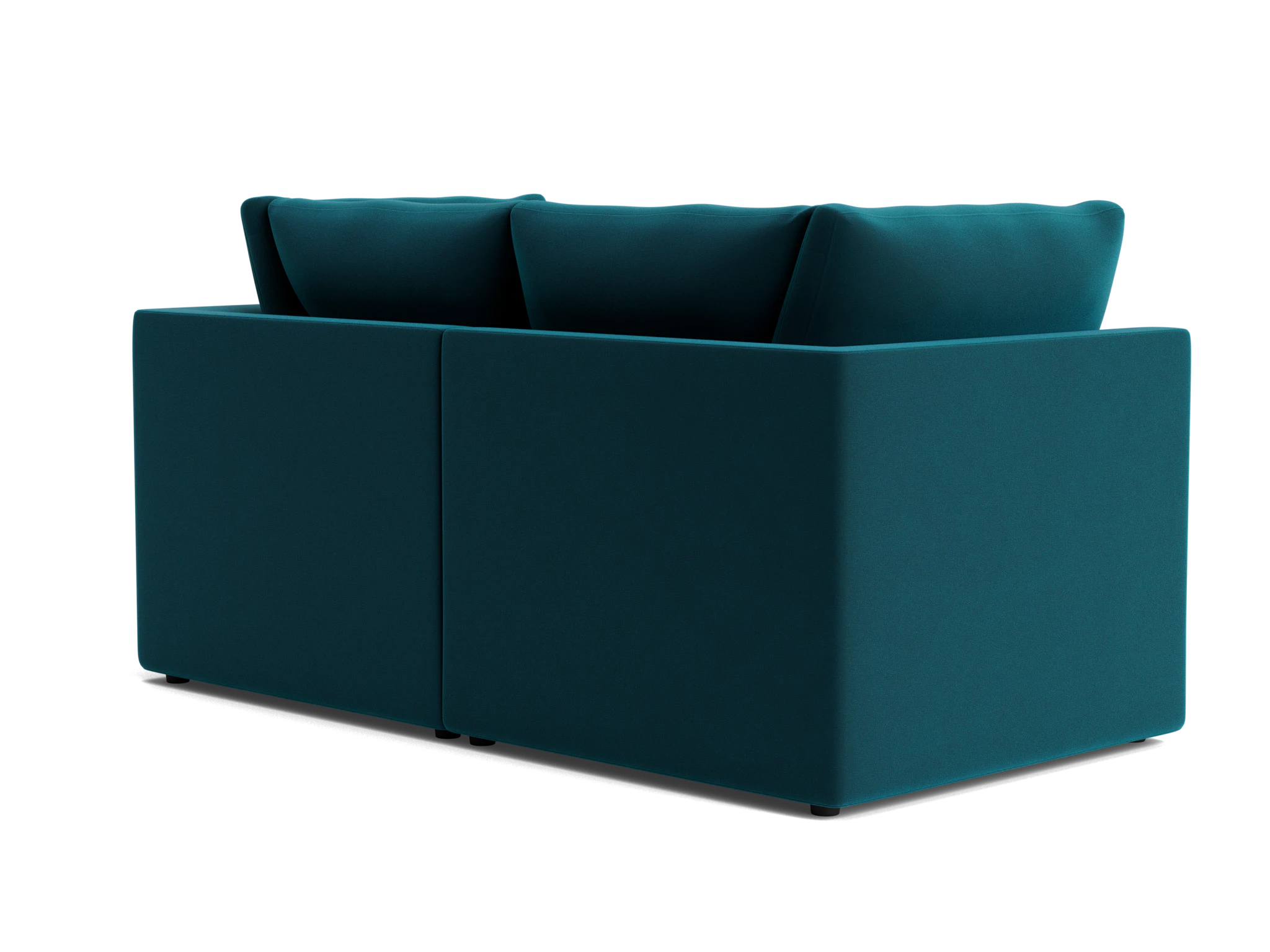 bryant petite modular loveseat royale peacock