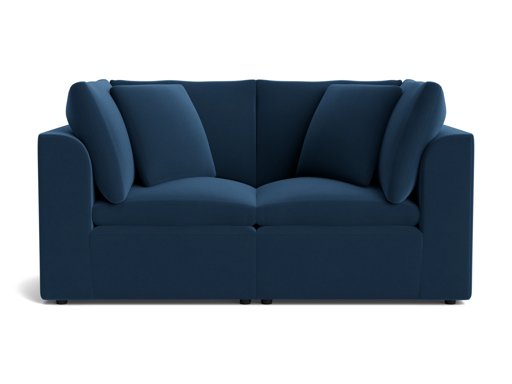 bryant petite modular loveseat royale cobalt