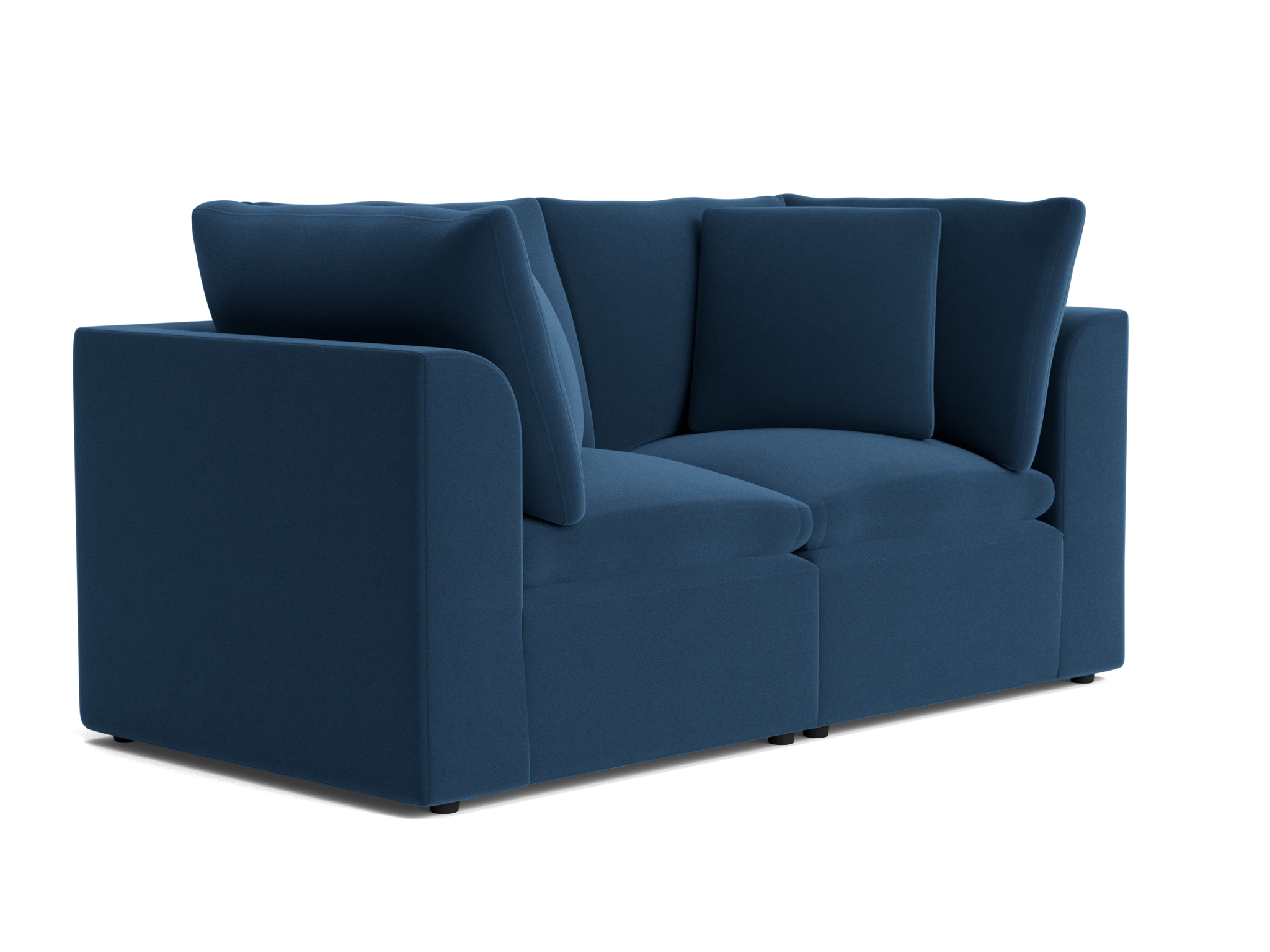 bryant petite modular loveseat royale cobalt