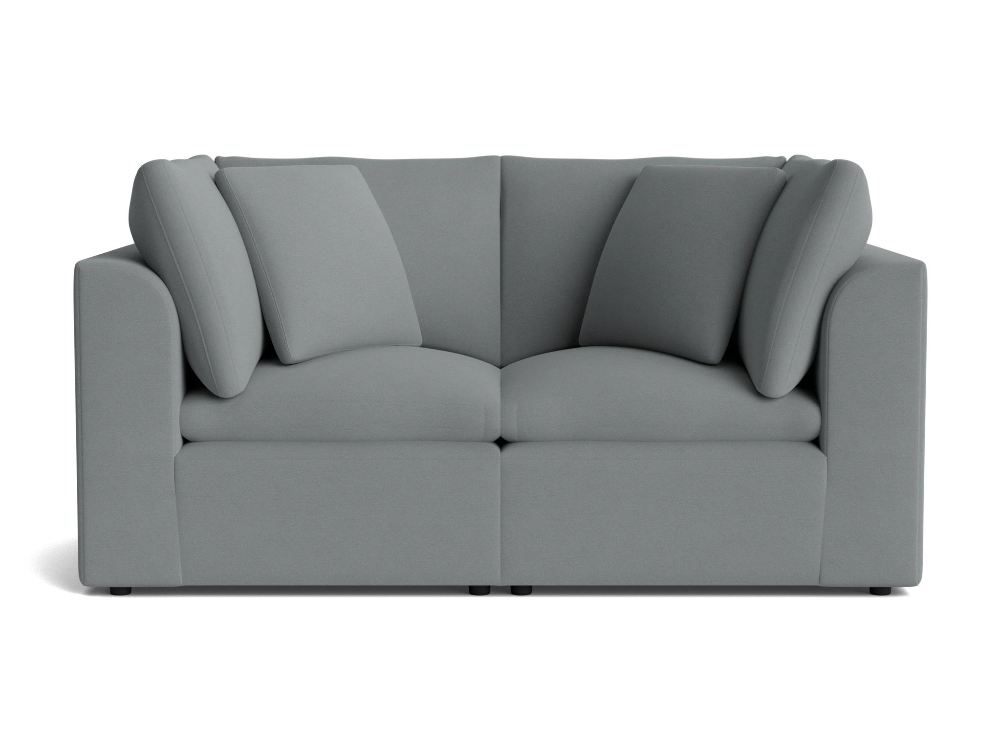 bryant petite modular loveseat royale ash