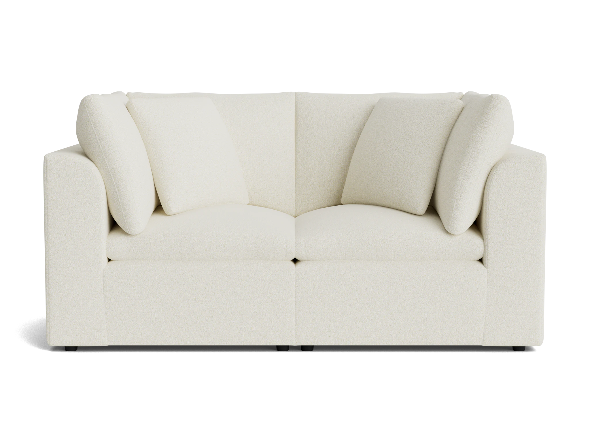 bryant petite modular loveseat tussah snow