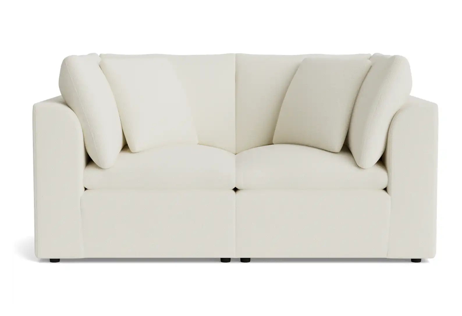 bryant petite modular loveseat tussah snow