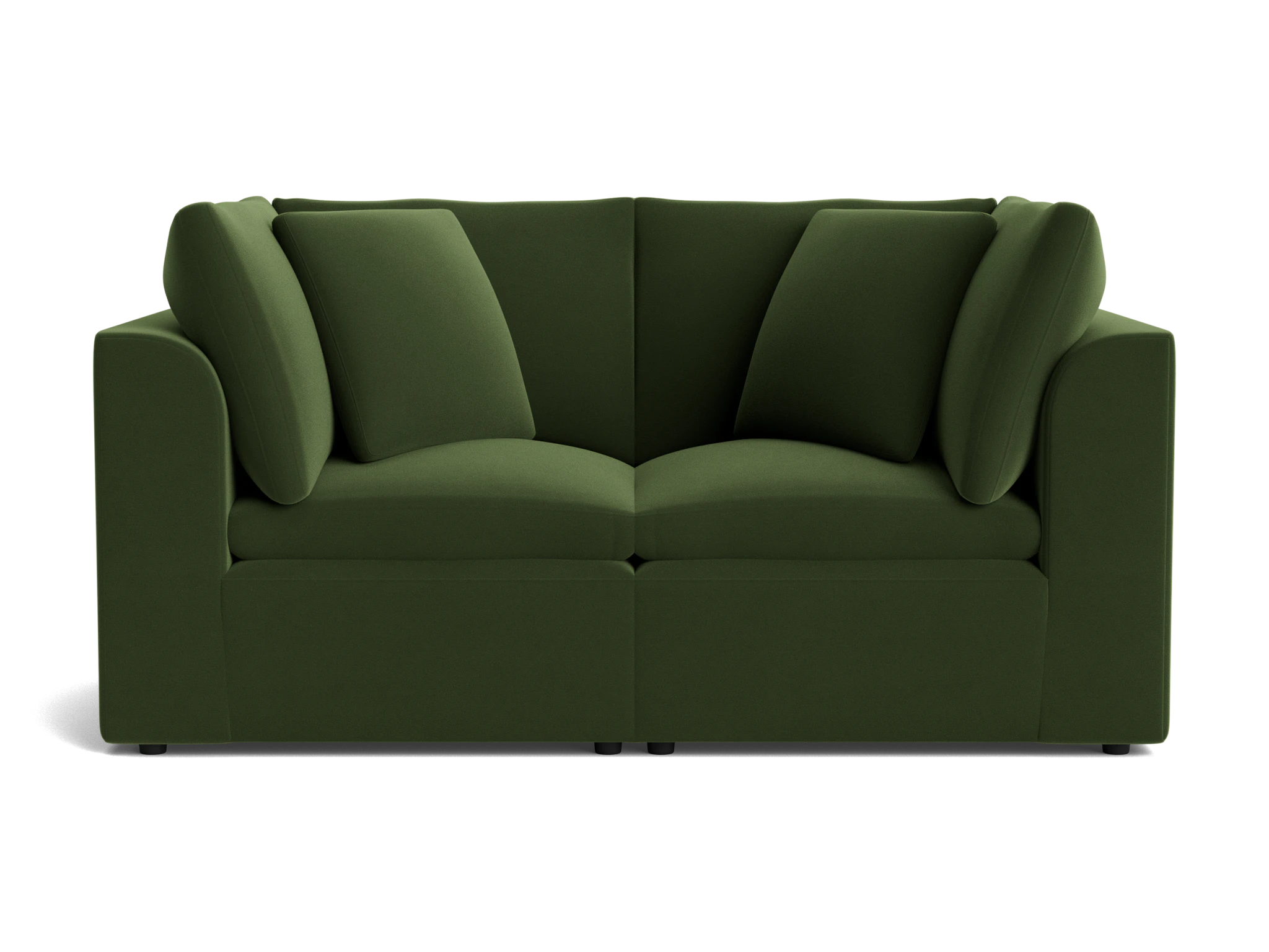 bryant petite modular loveseat royale forest