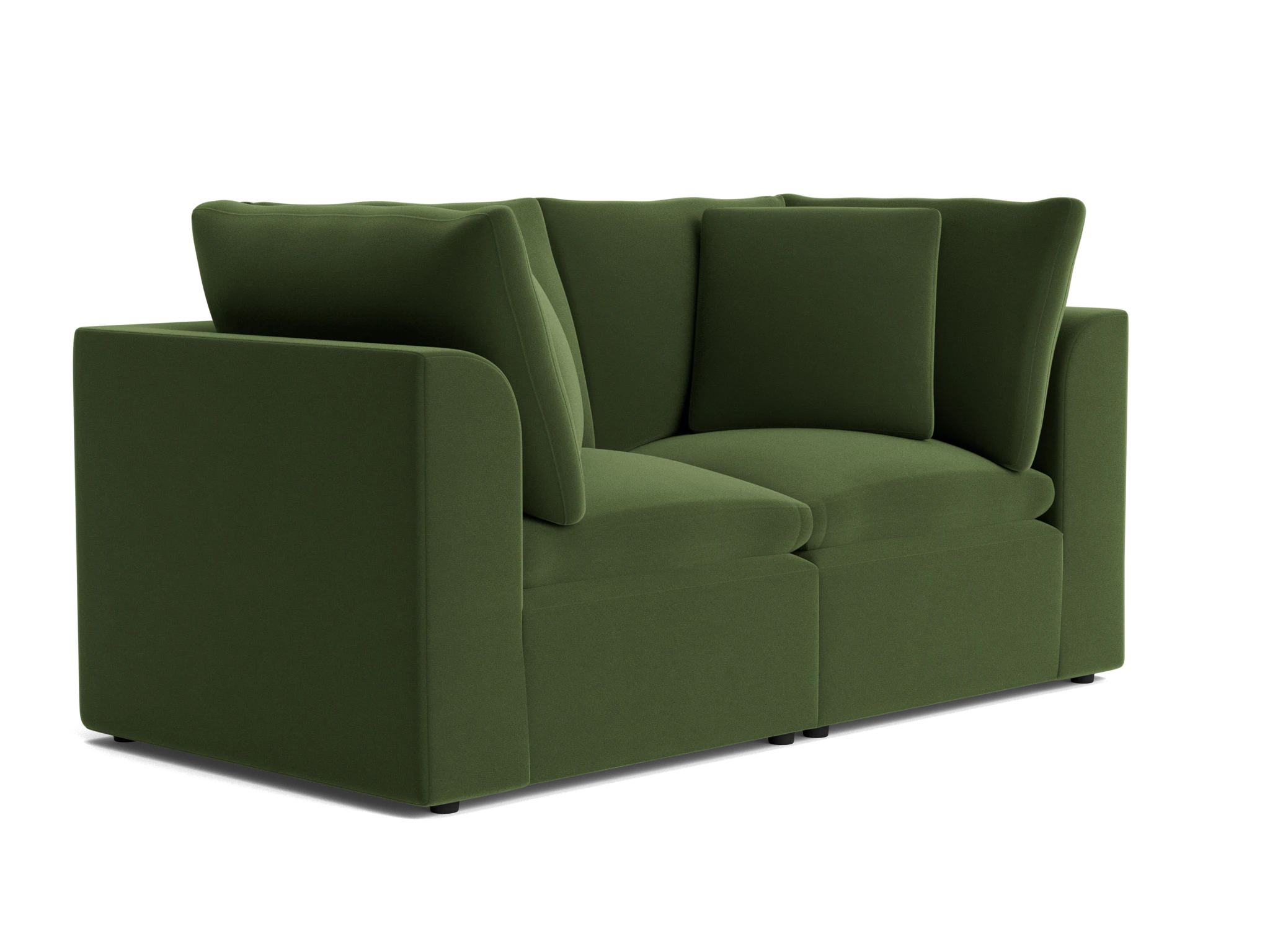 bryant petite modular loveseat royale forest