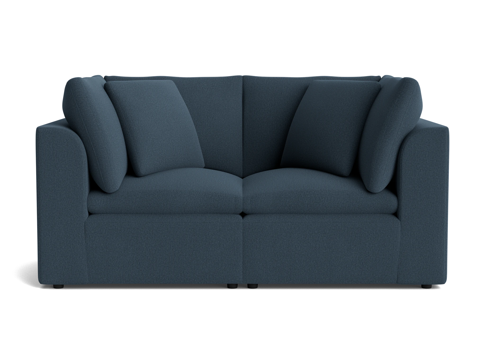 bryant petite modular loveseat faithful indigo