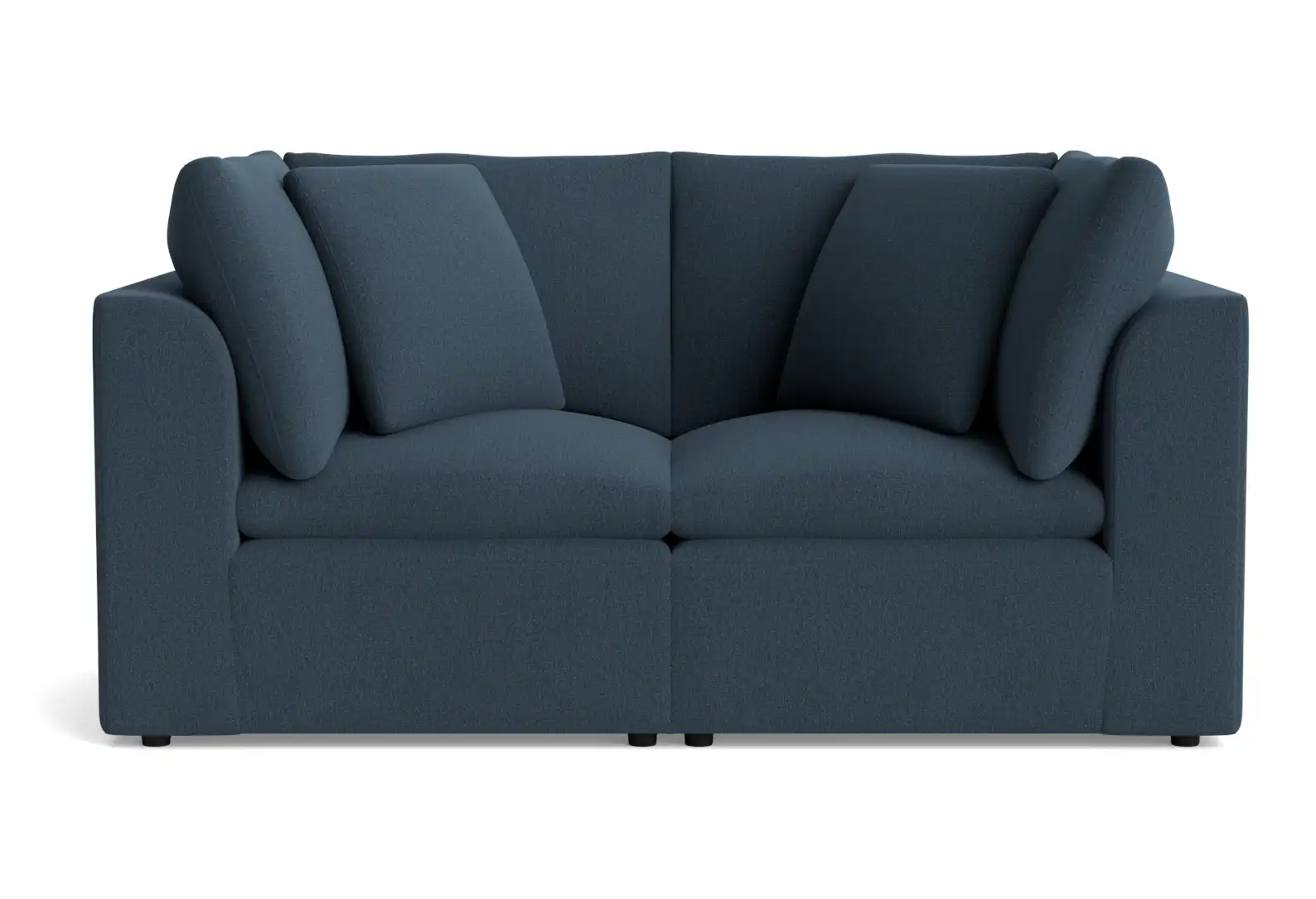 bryant petite modular loveseat faithful indigo