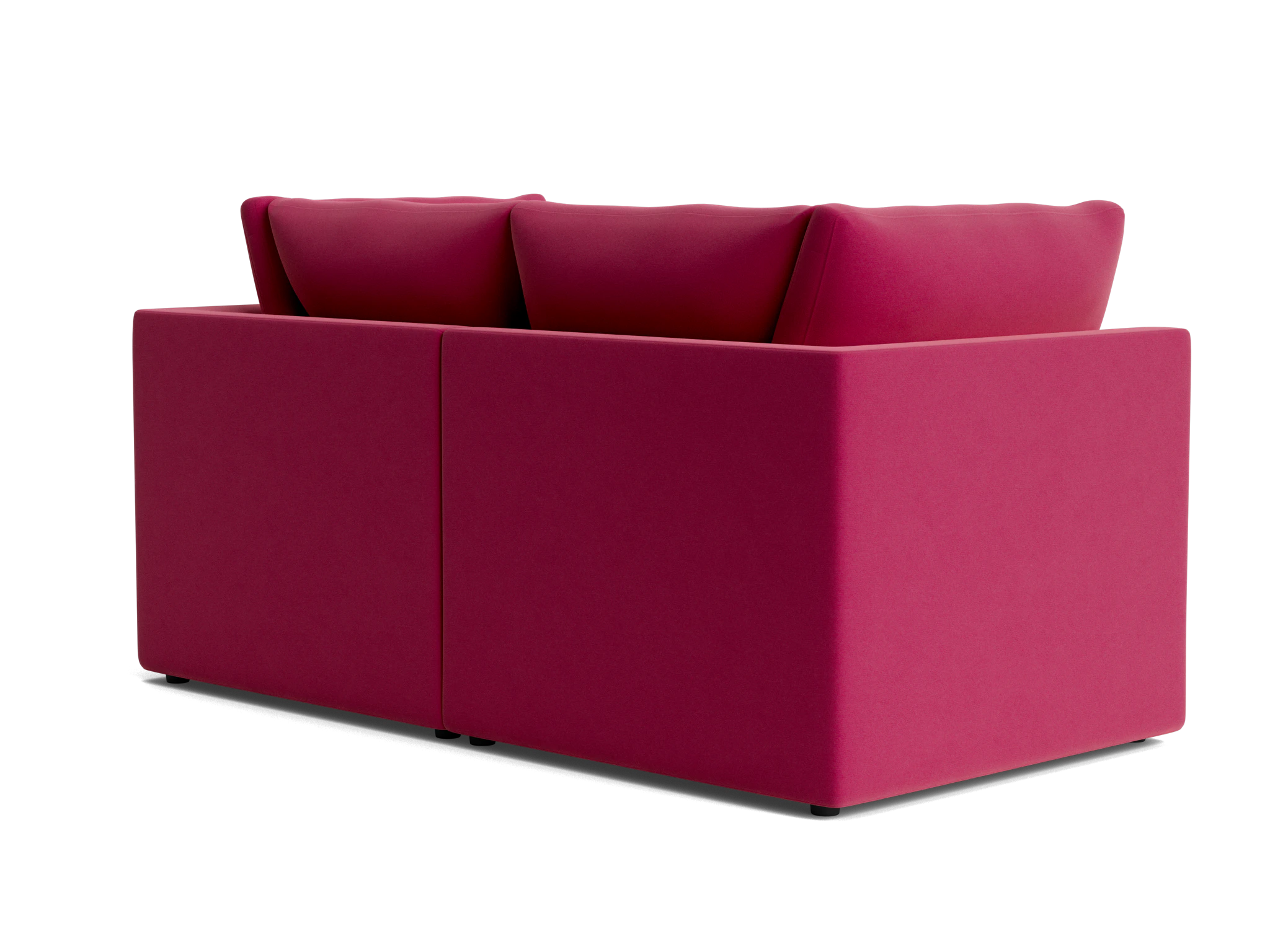 bryant petite modular loveseat royale berry