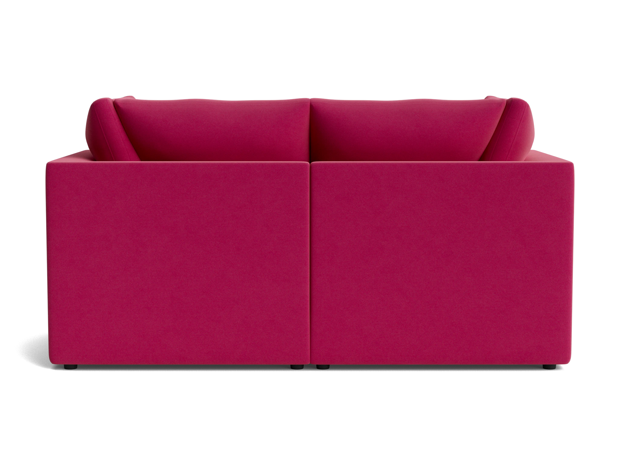 bryant petite modular loveseat royale berry