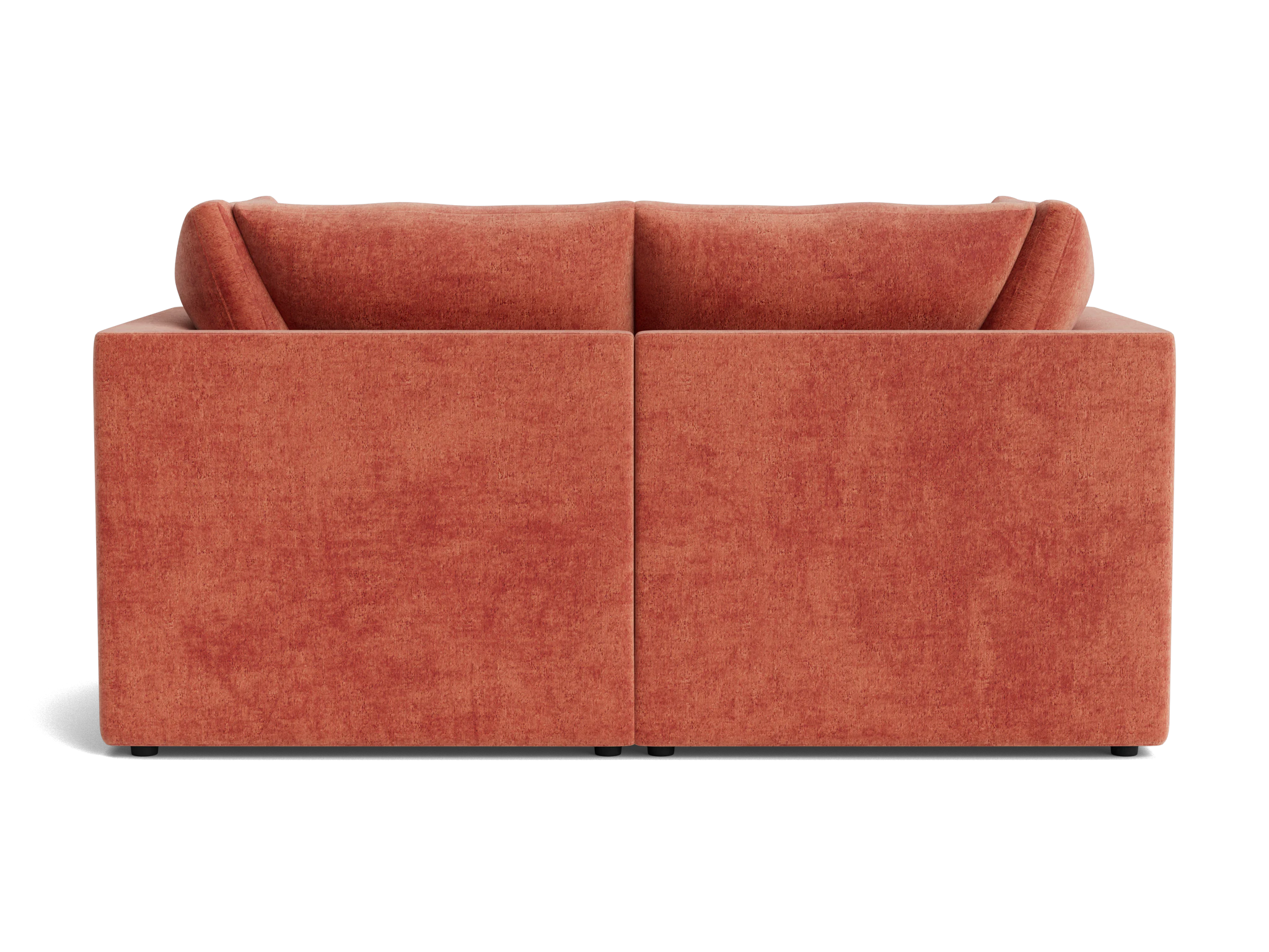 bryant petite modular loveseat plush terra rose