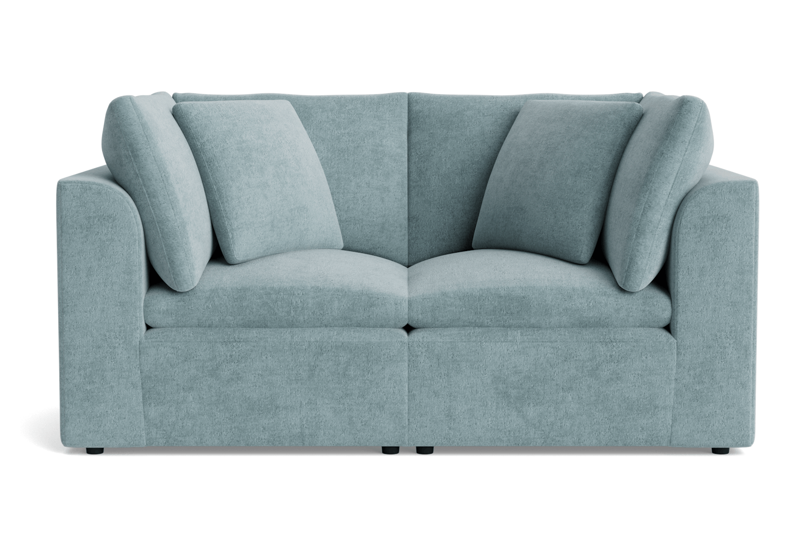 bryant petite modular loveseat plush mist