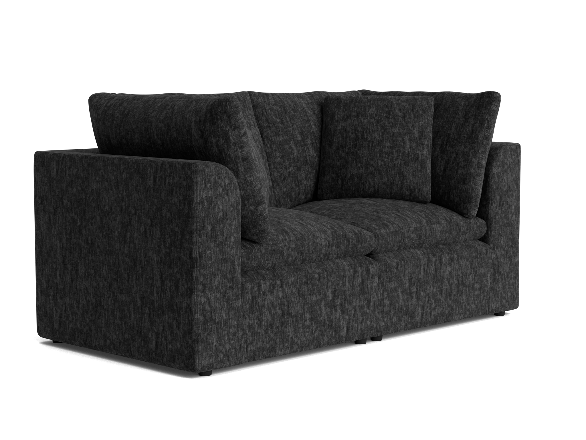bryant petite modular loveseat crave lava rock