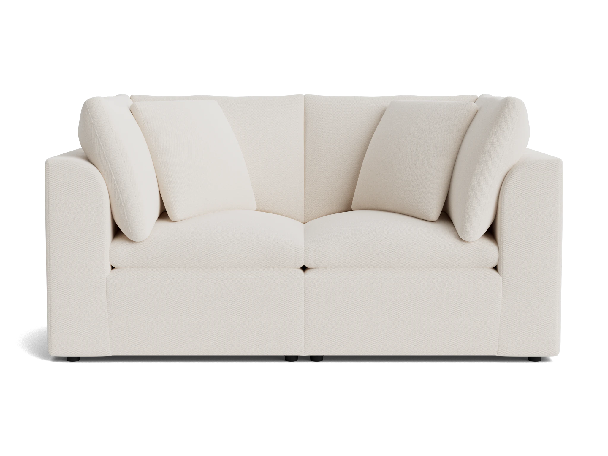 bryant petite modular loveseat caspiar ivory