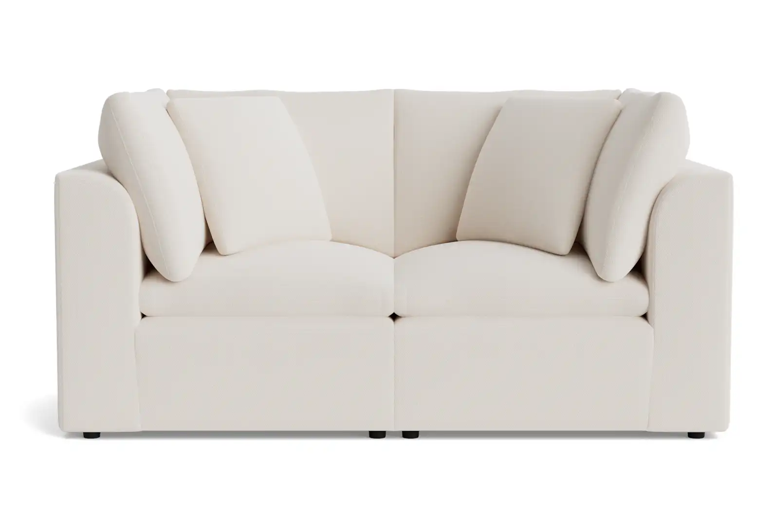 bryant petite modular loveseat caspiar ivory