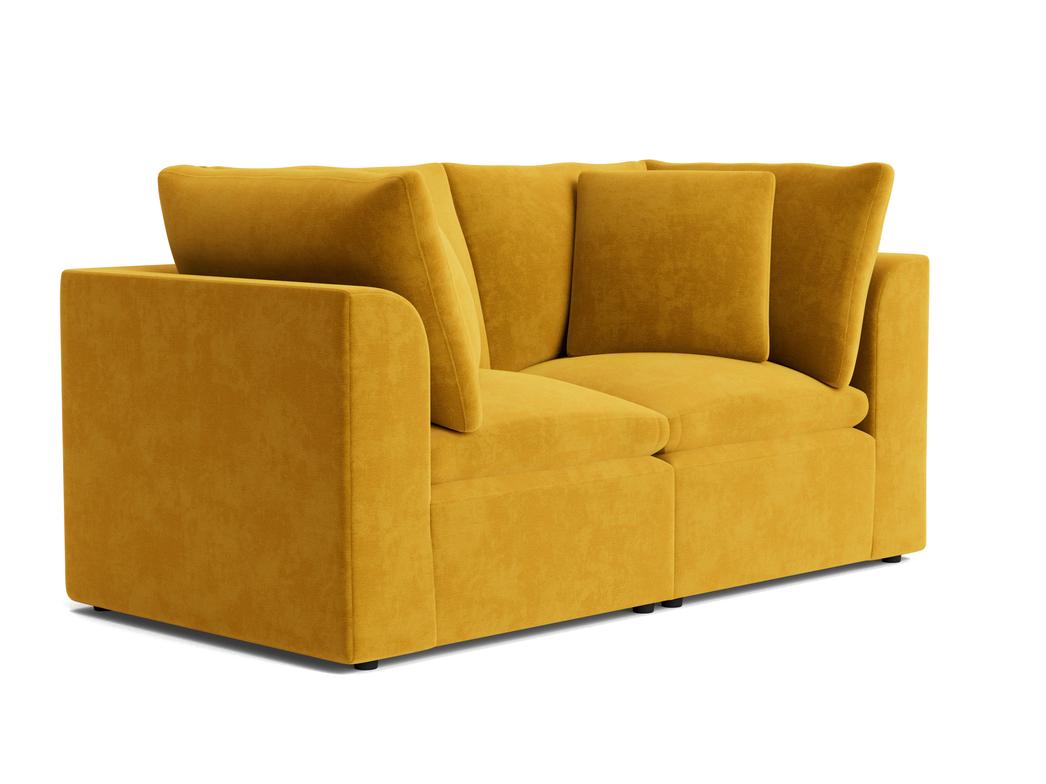 bryant petite modular loveseat harper amber gold