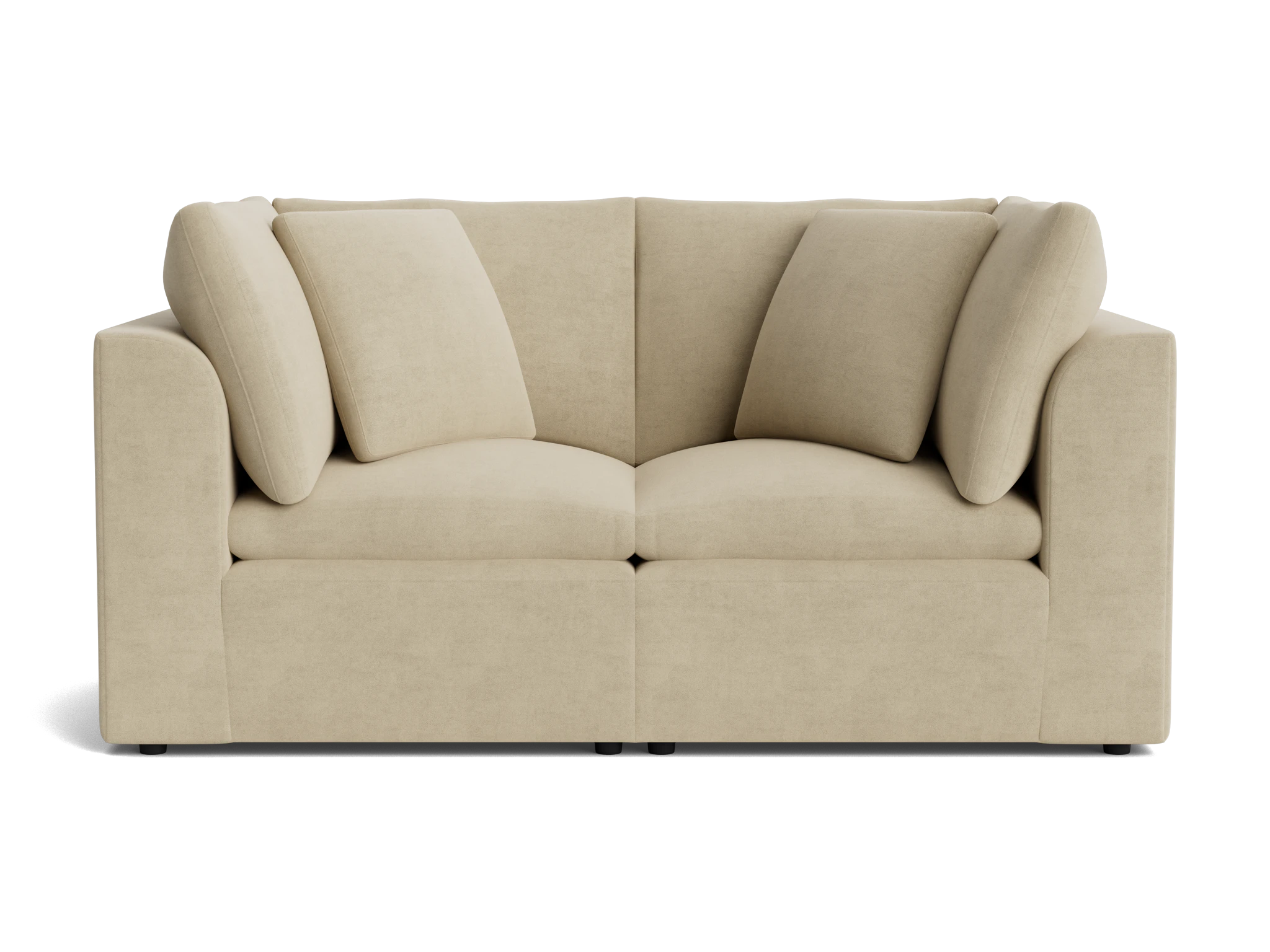 bryant petite modular loveseat royale sand