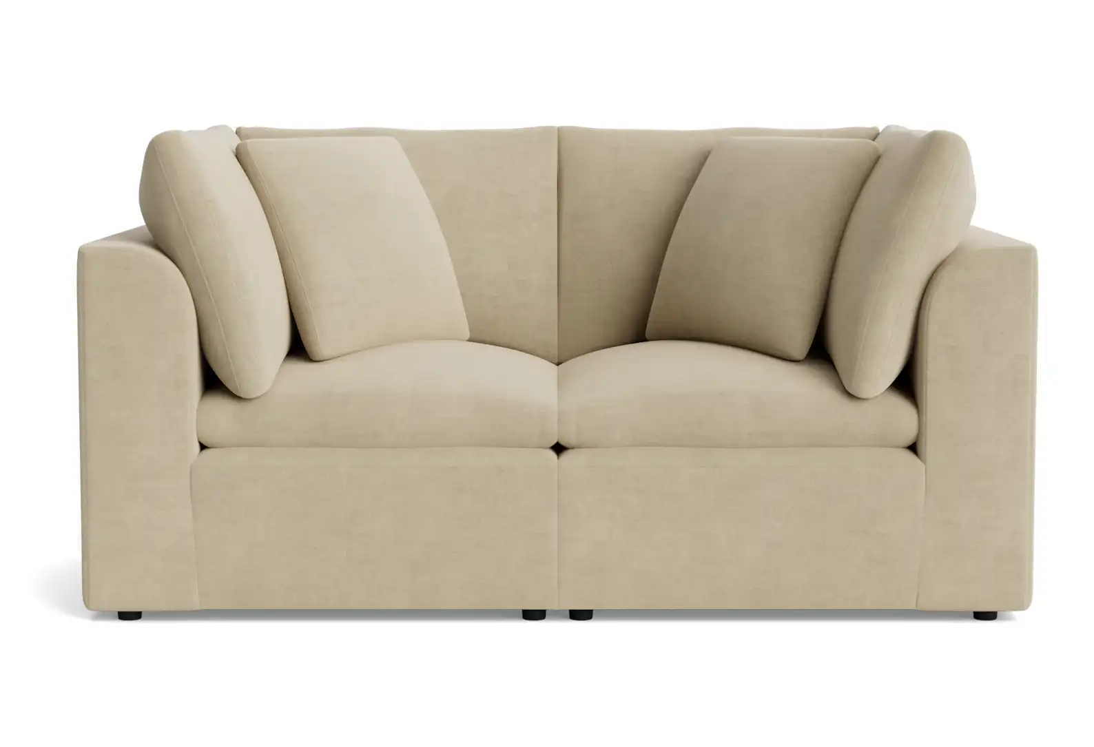 bryant petite modular loveseat royale sand
