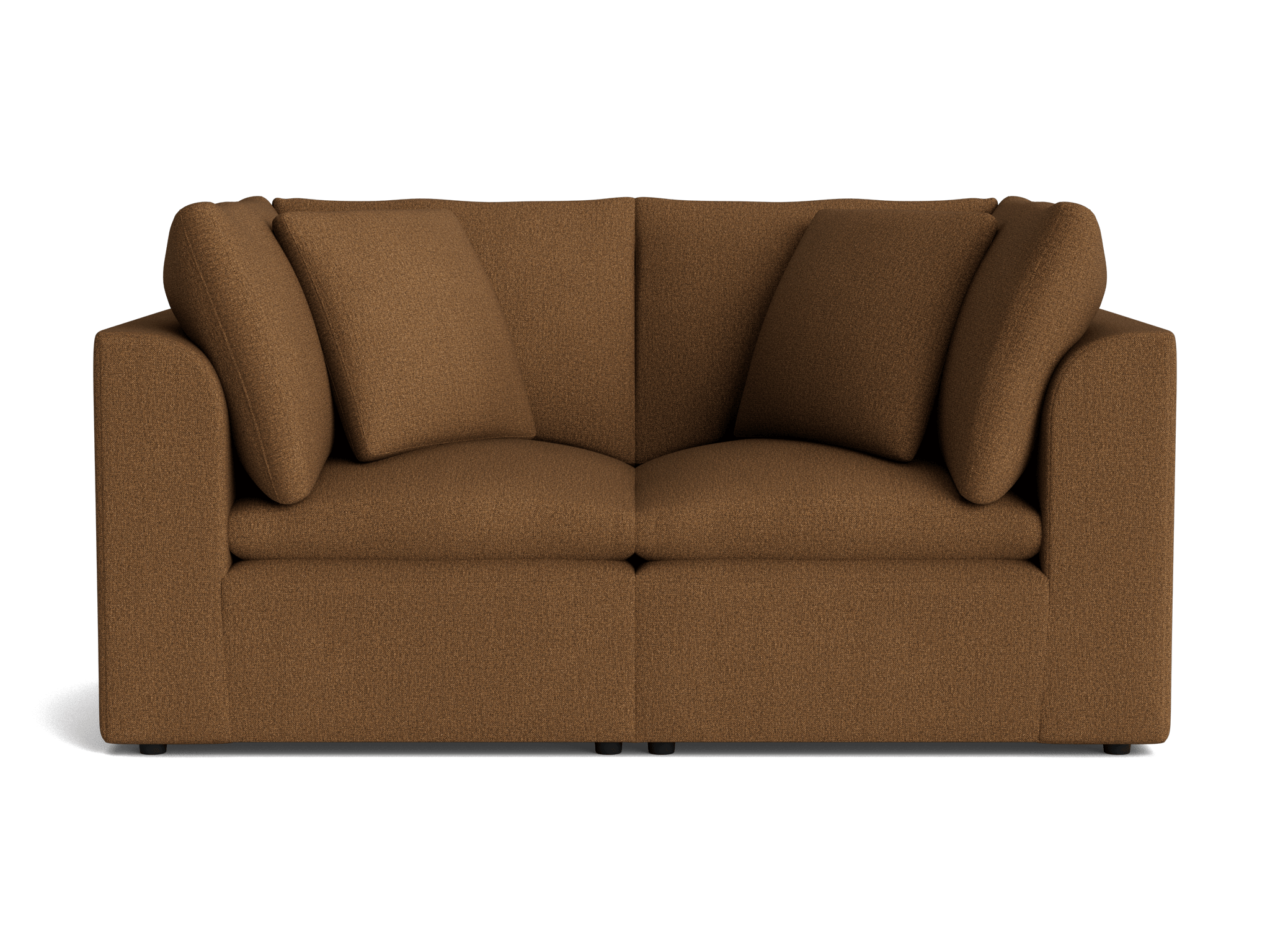 bryant petite modular loveseat faithful mocha
