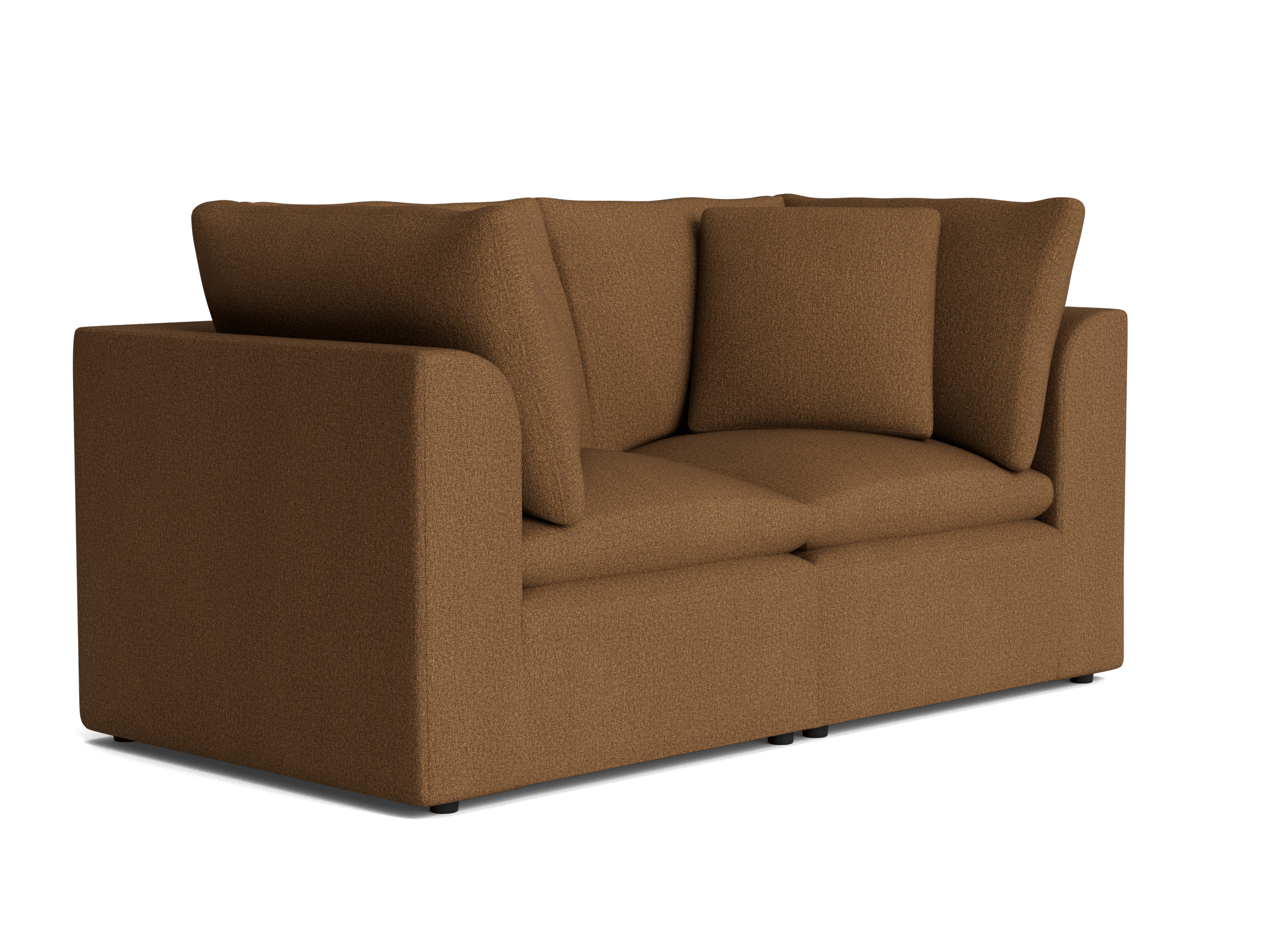 bryant petite modular loveseat faithful mocha