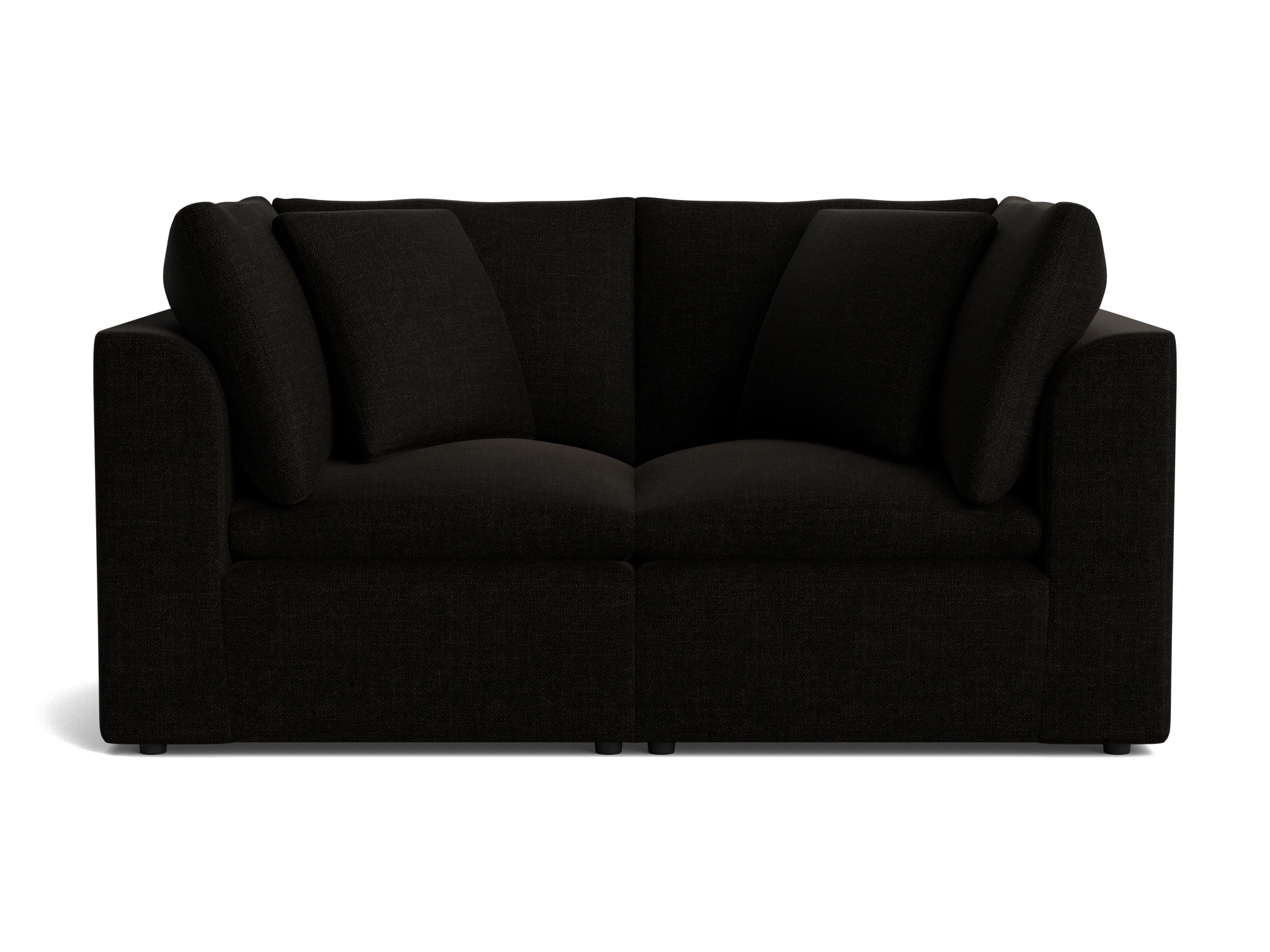 bryant petite modular loveseat milo onyx