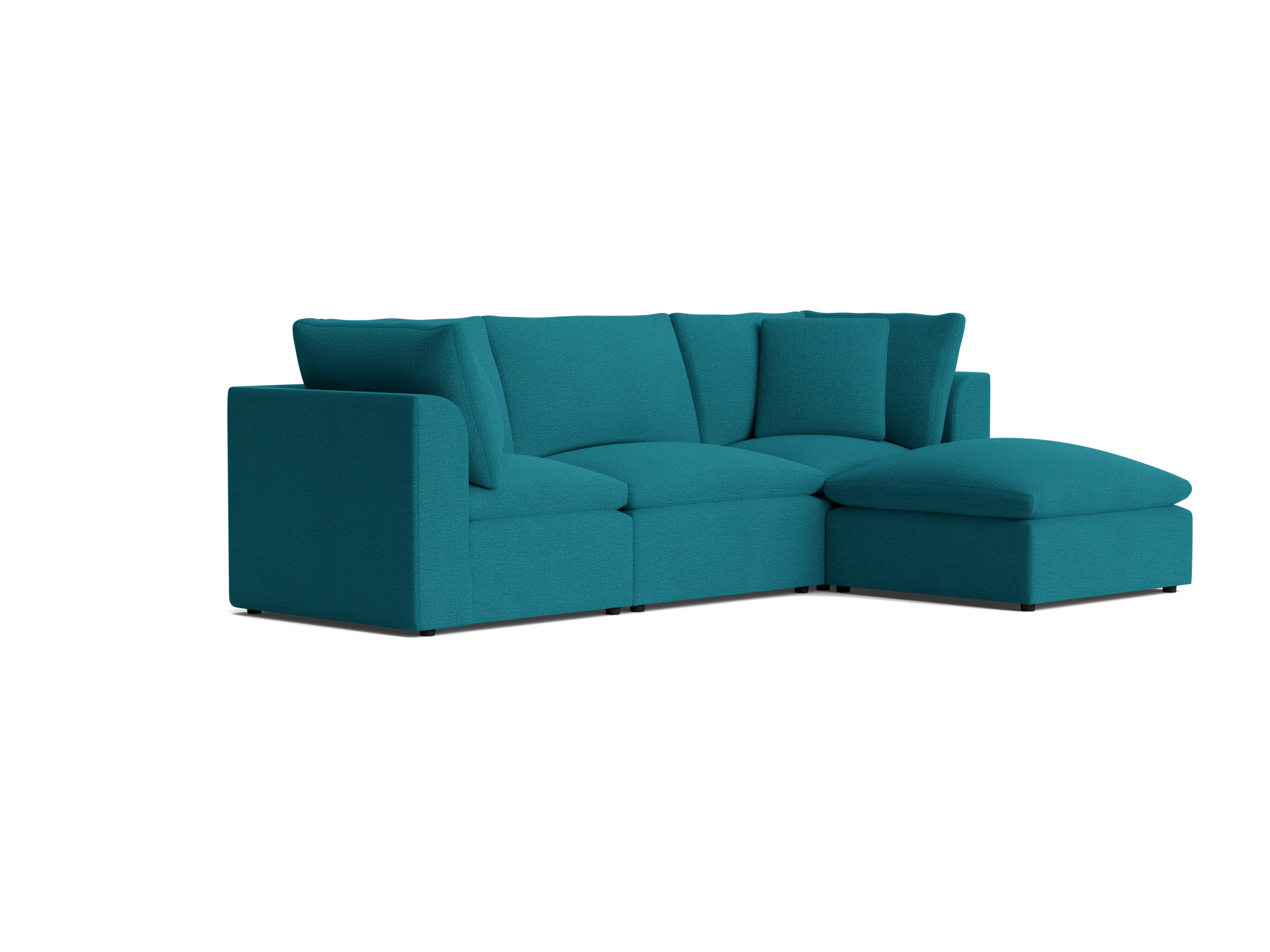 bryant petite modular sectional key largo zenith teal
