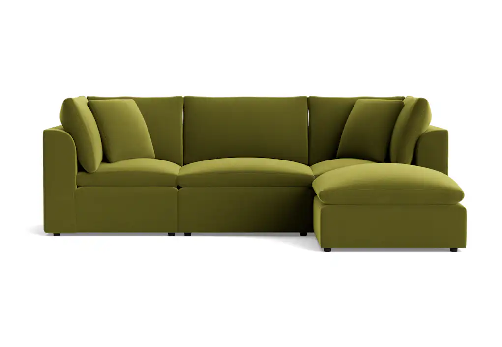 bryant petite modular sectional royale apple