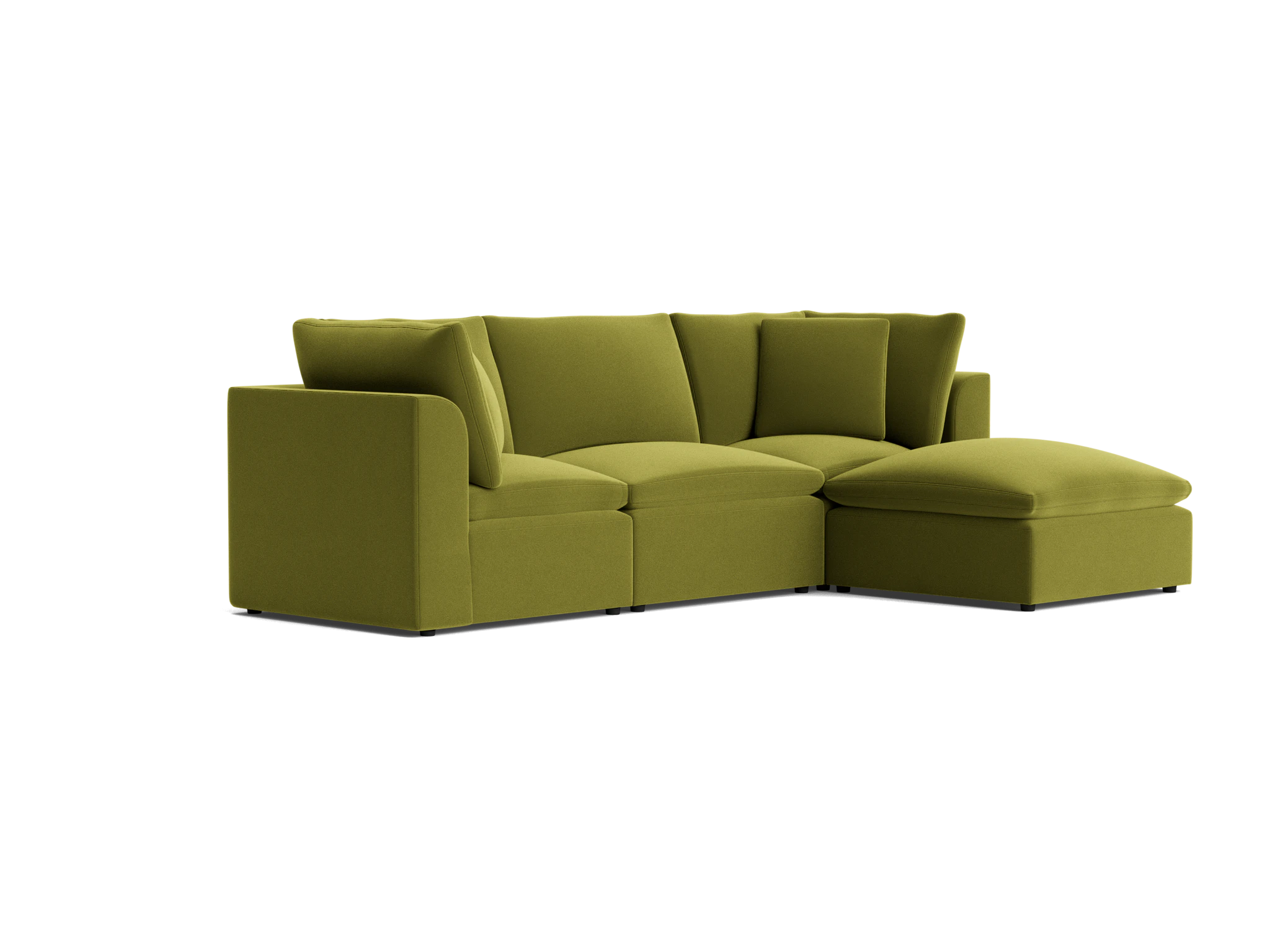 bryant petite modular sectional royale apple