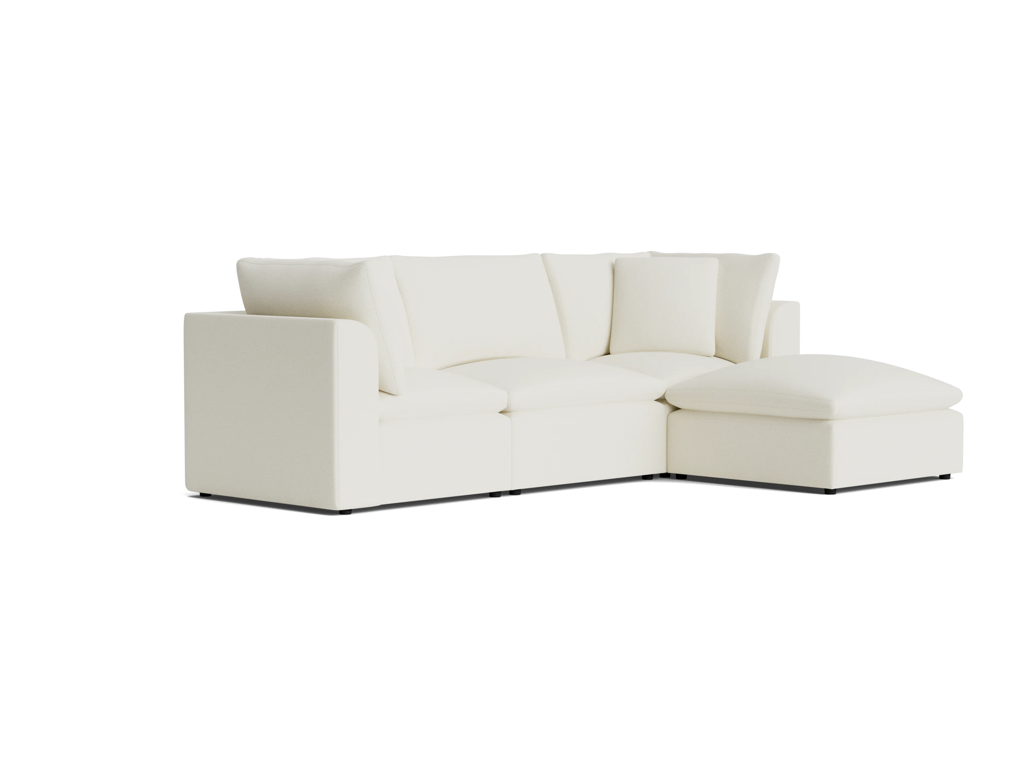 bryant petite modular sectional tussah snow