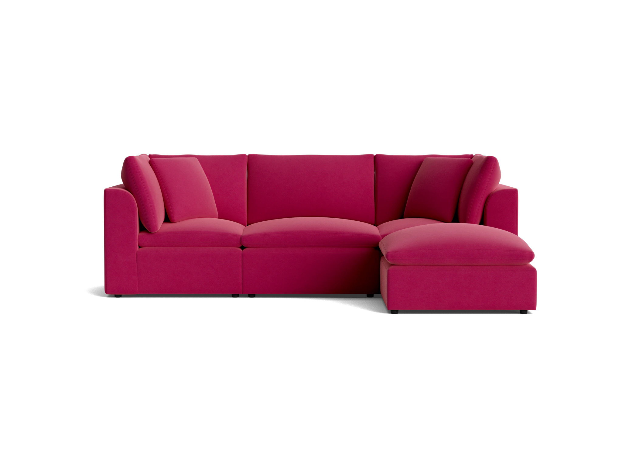 bryant petite modular sectional royale berry