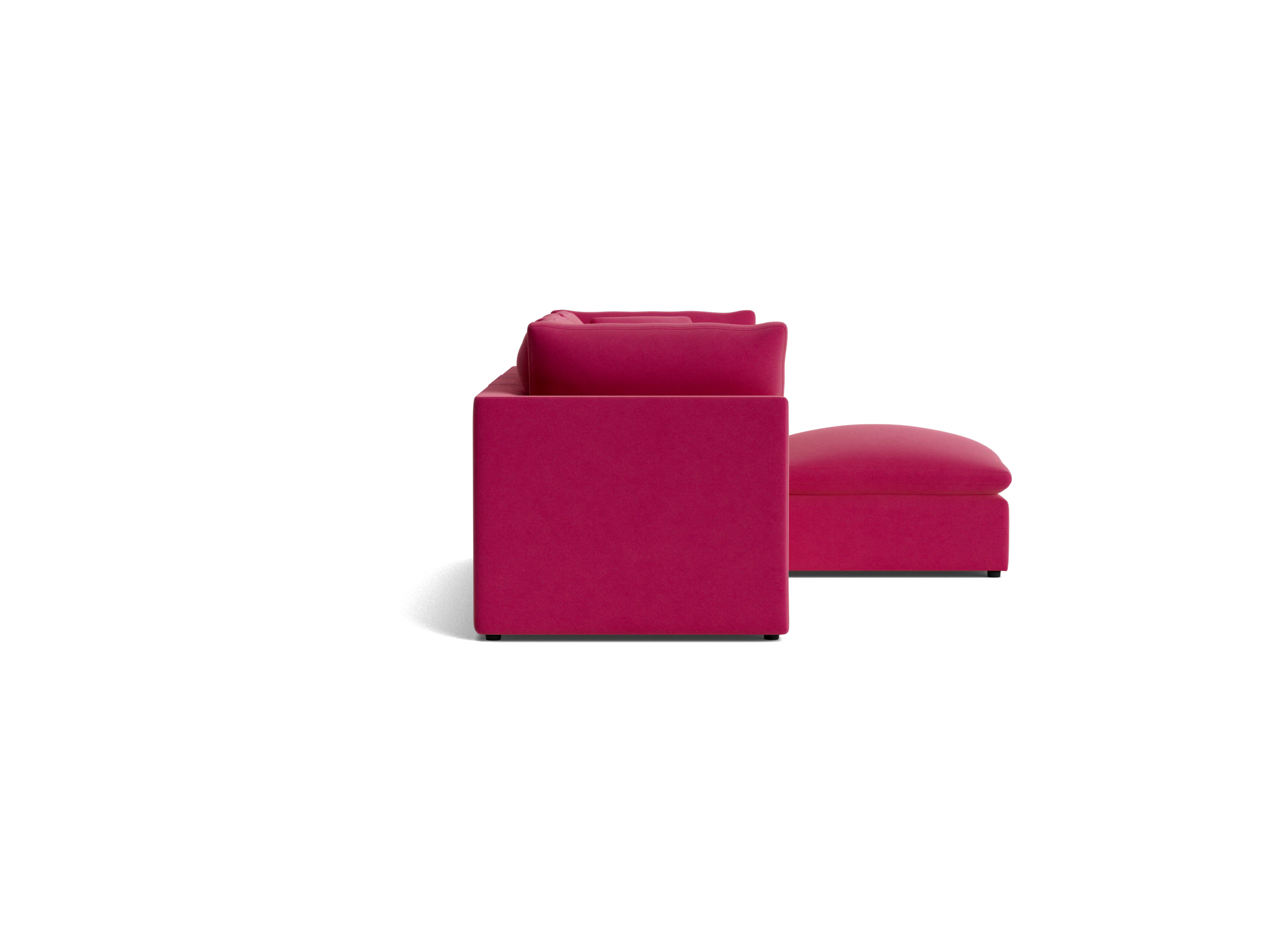 bryant petite modular sectional royale berry