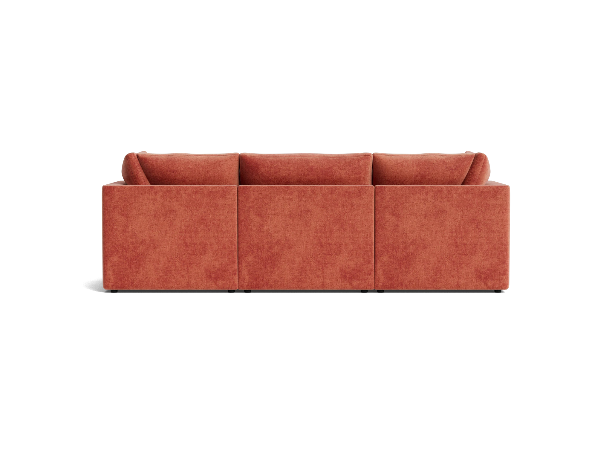 bryant petite modular sectional plush terra rose