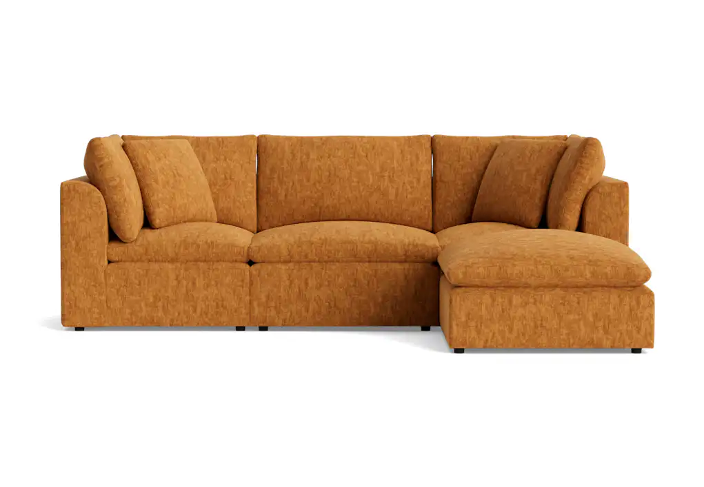 bryant petite modular sectional crave ginger tea