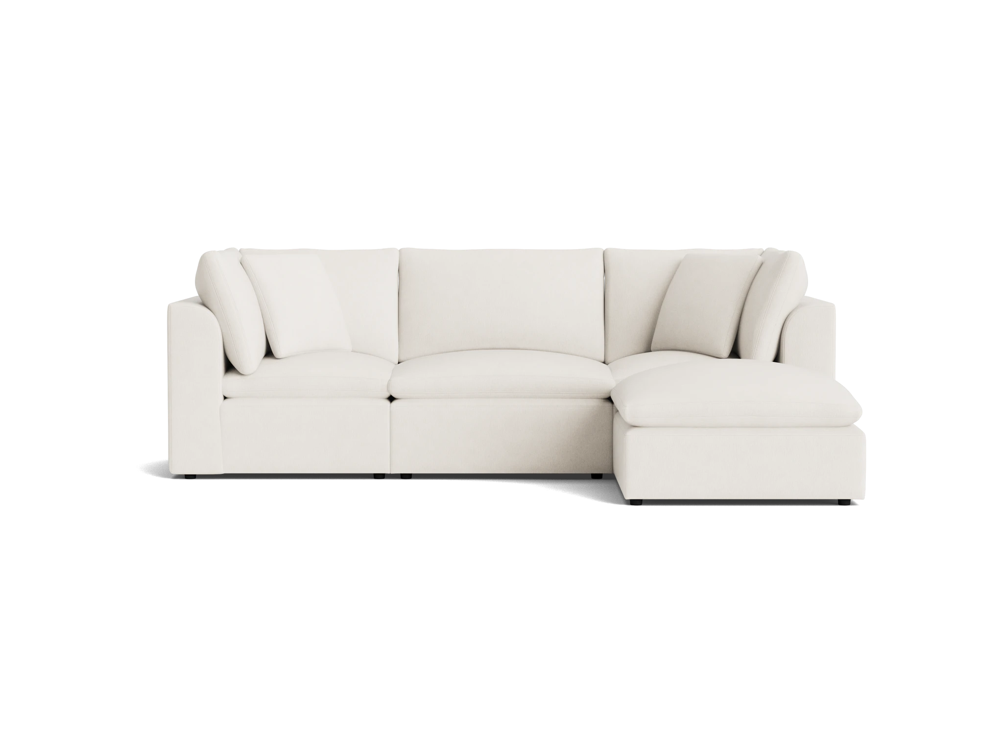 bryant petite modular sectional sunbrella loft white