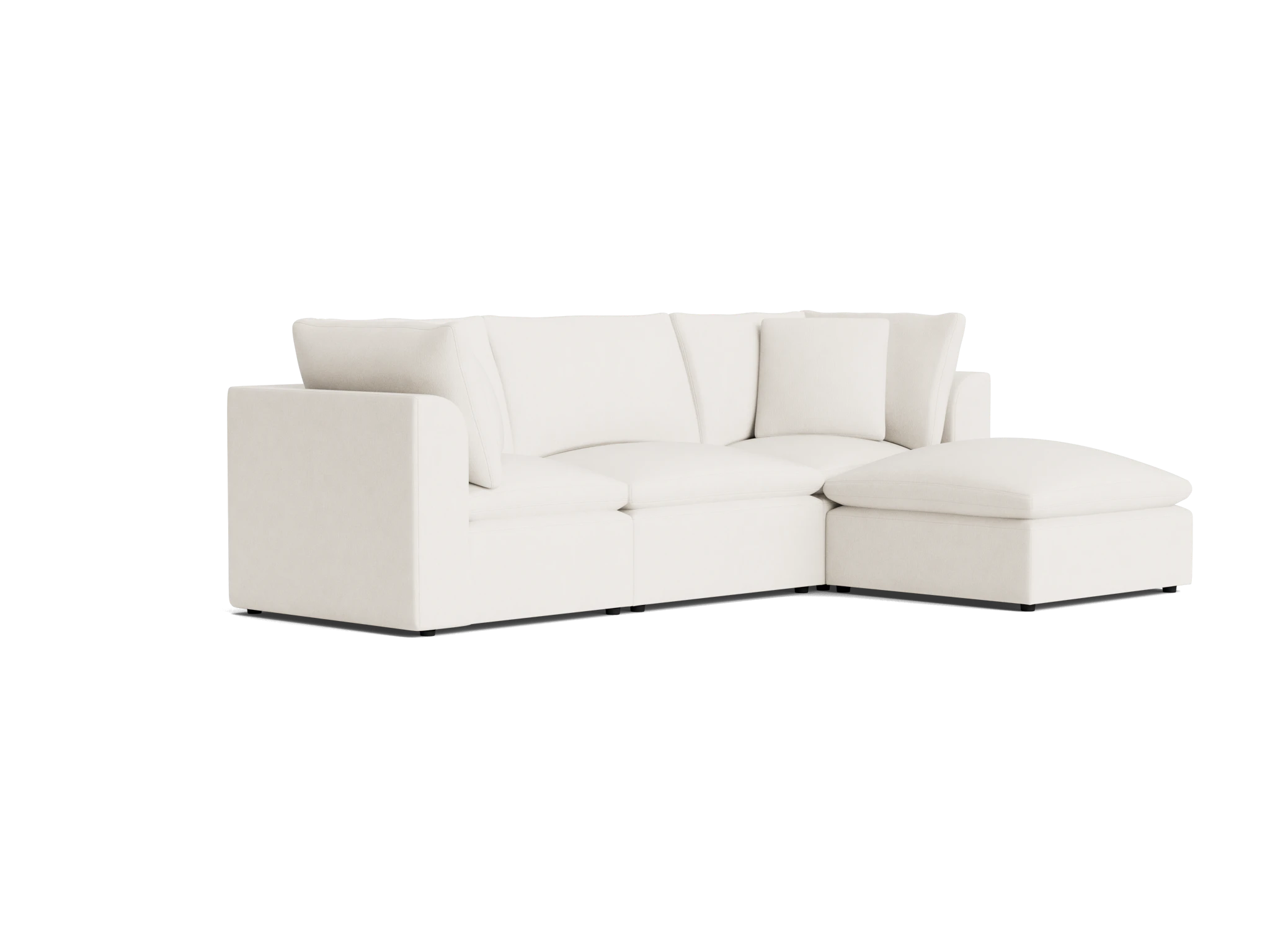 bryant petite modular sectional sunbrella loft white