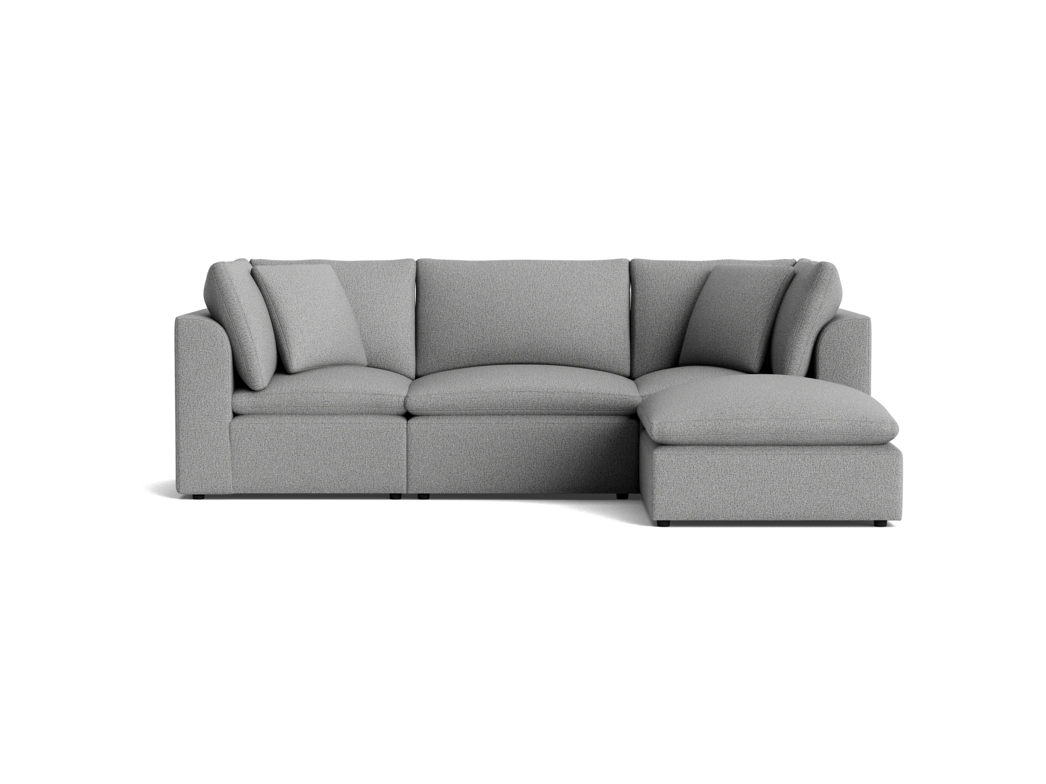 bryant petite modular sectional taylor felt gray