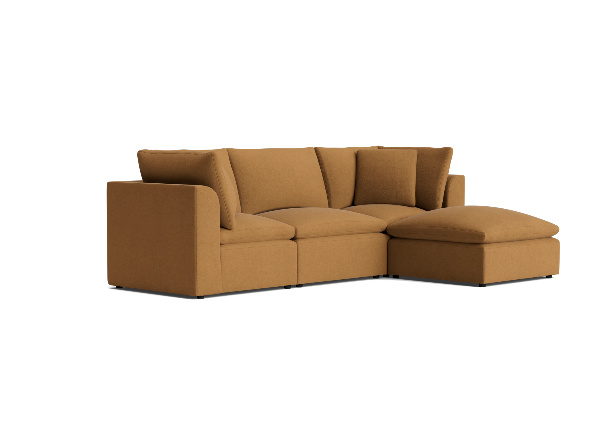 bryant petite modular sectional banks nutmeg
