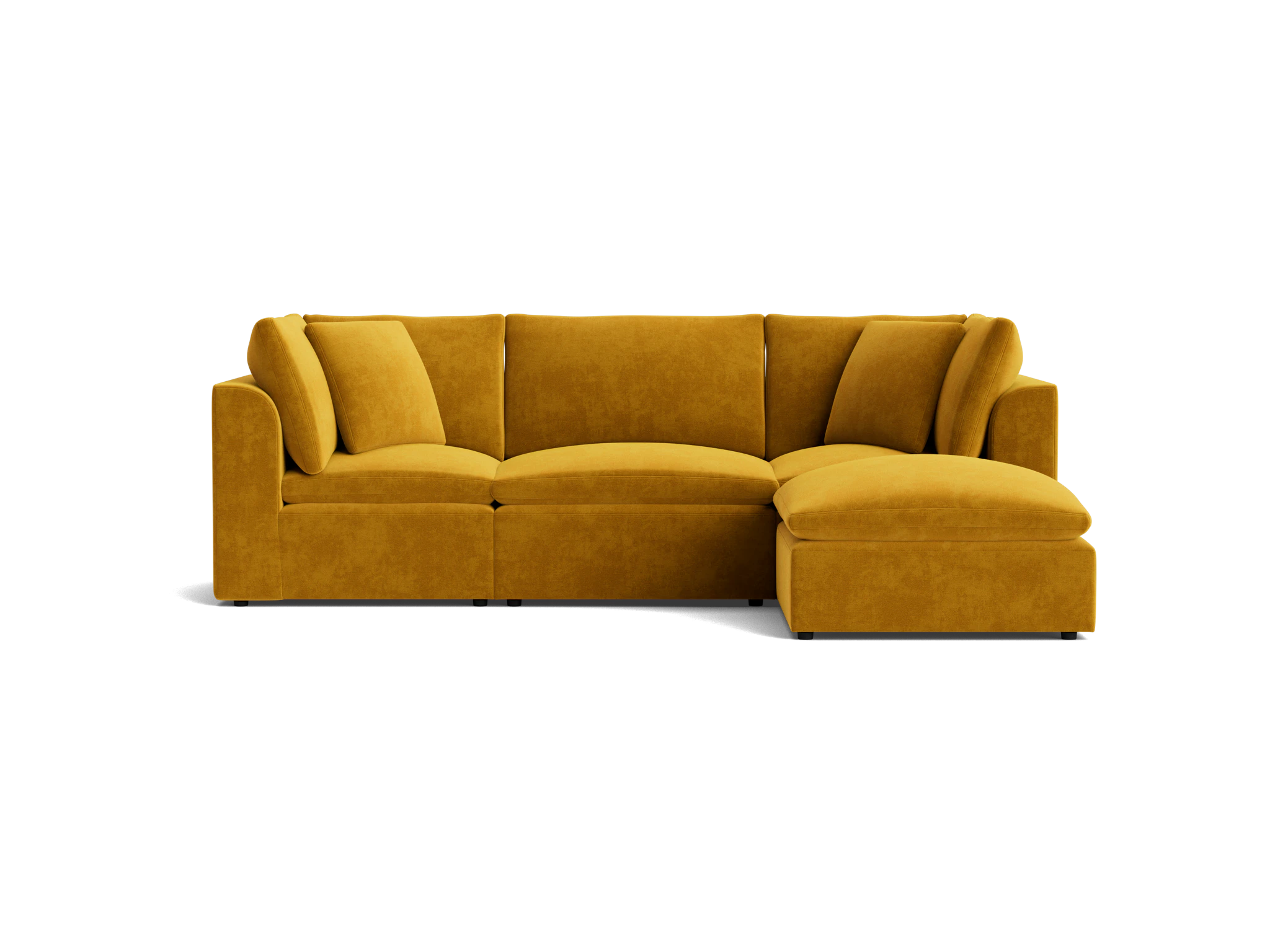 bryant petite modular sectional harper amber gold