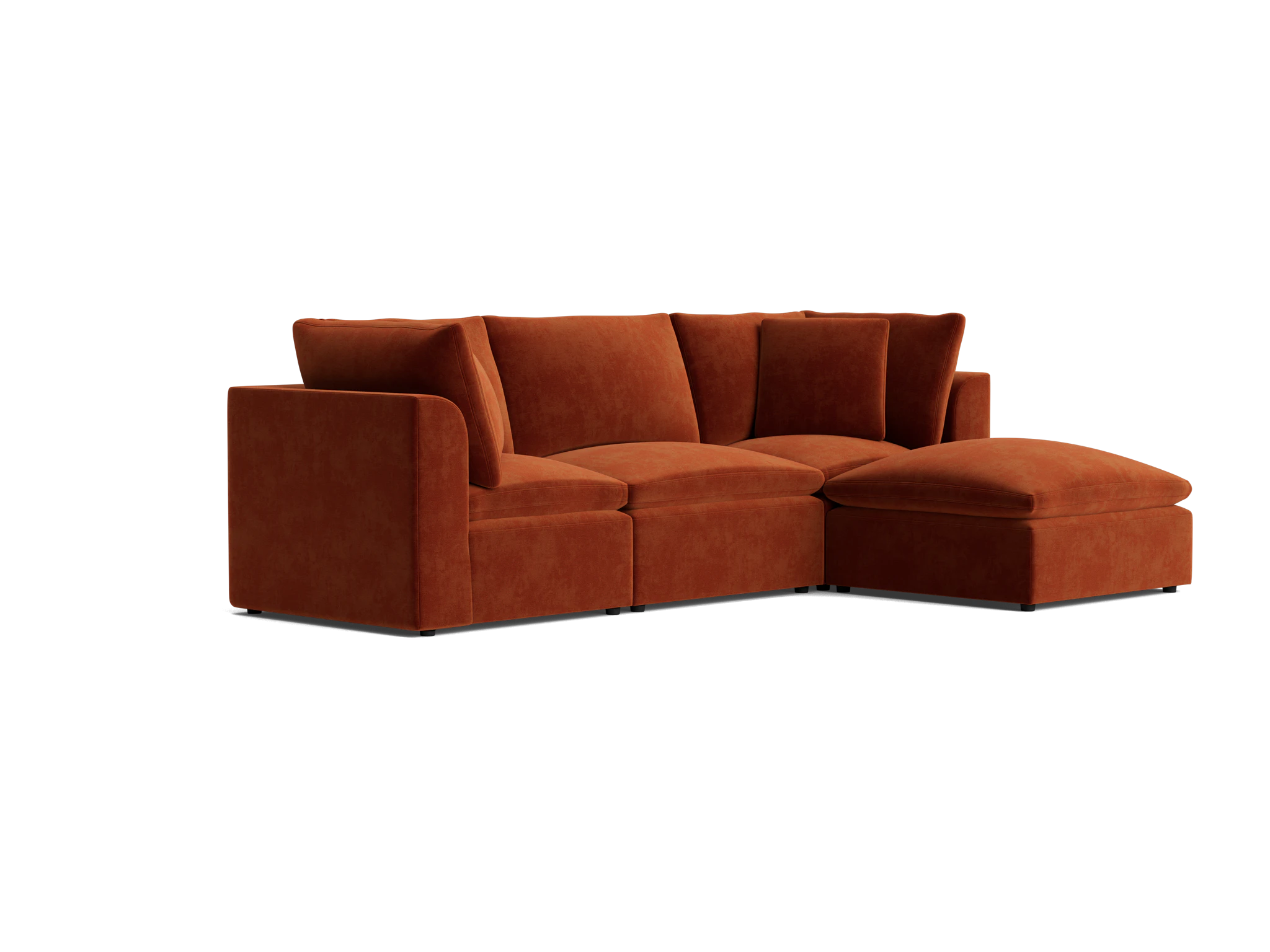 bryant petite modular sectional harper cinnamon