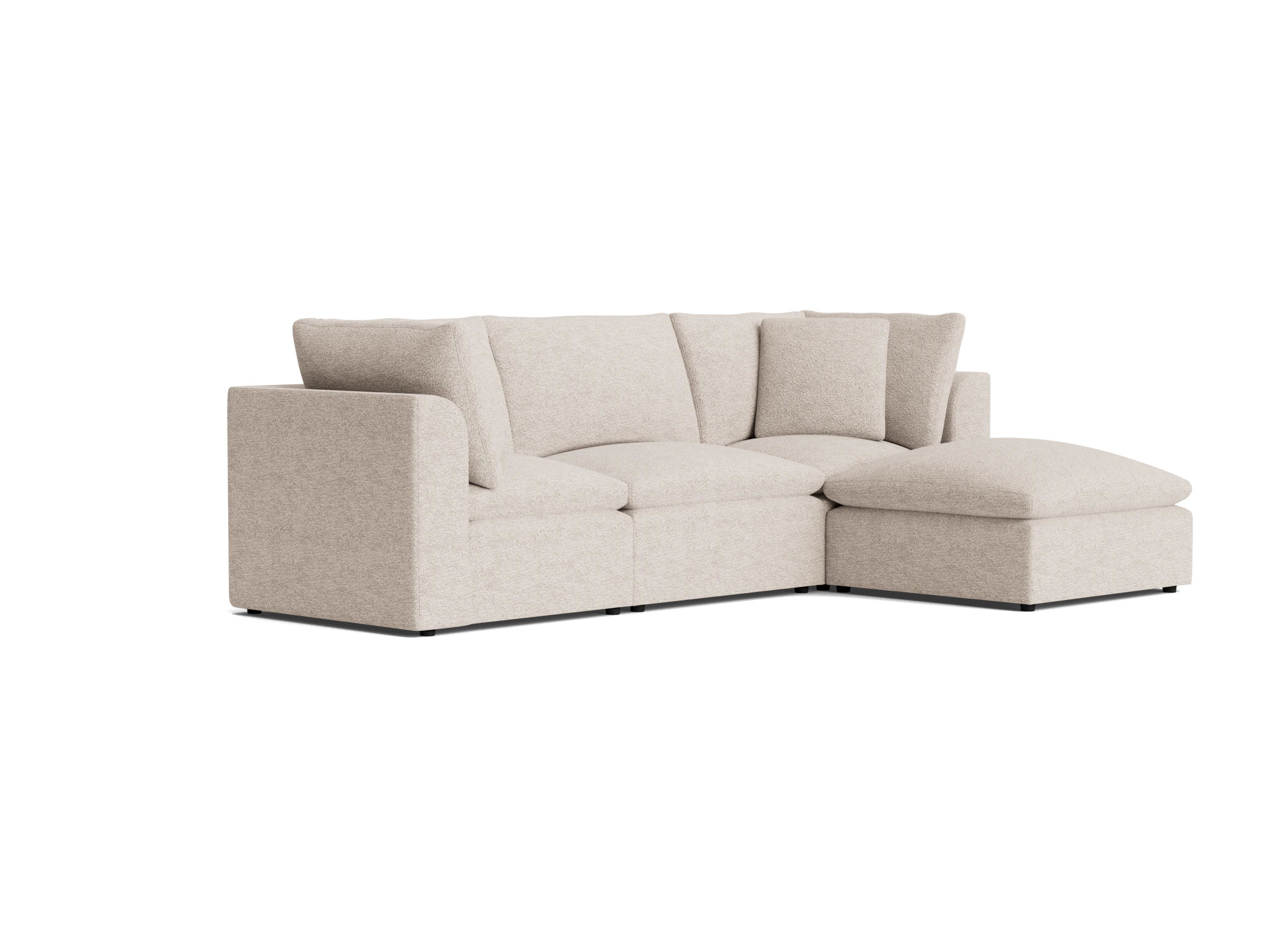 bryant petite modular sectional borough cotton