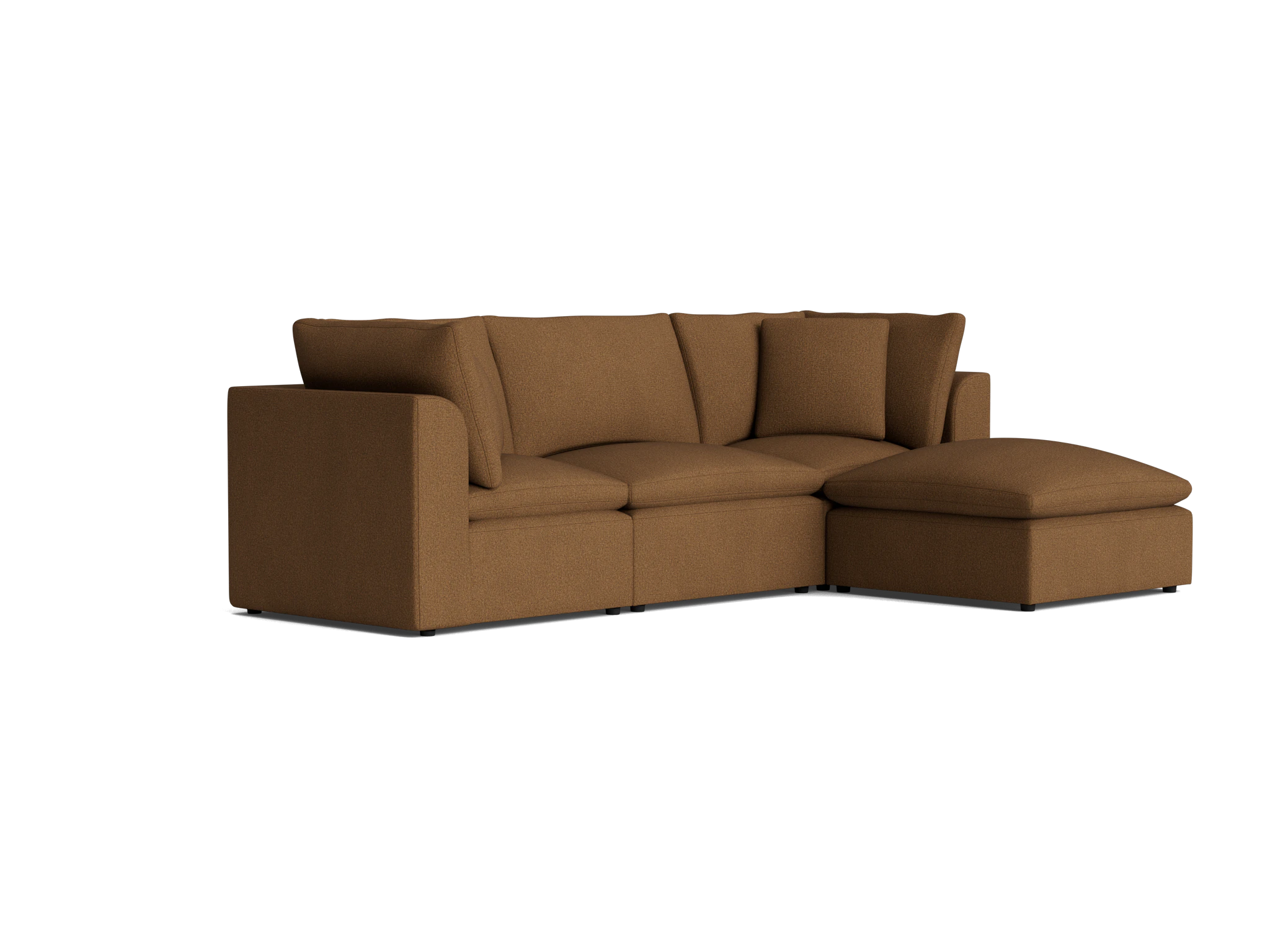 bryant petite modular sectional faithful mocha