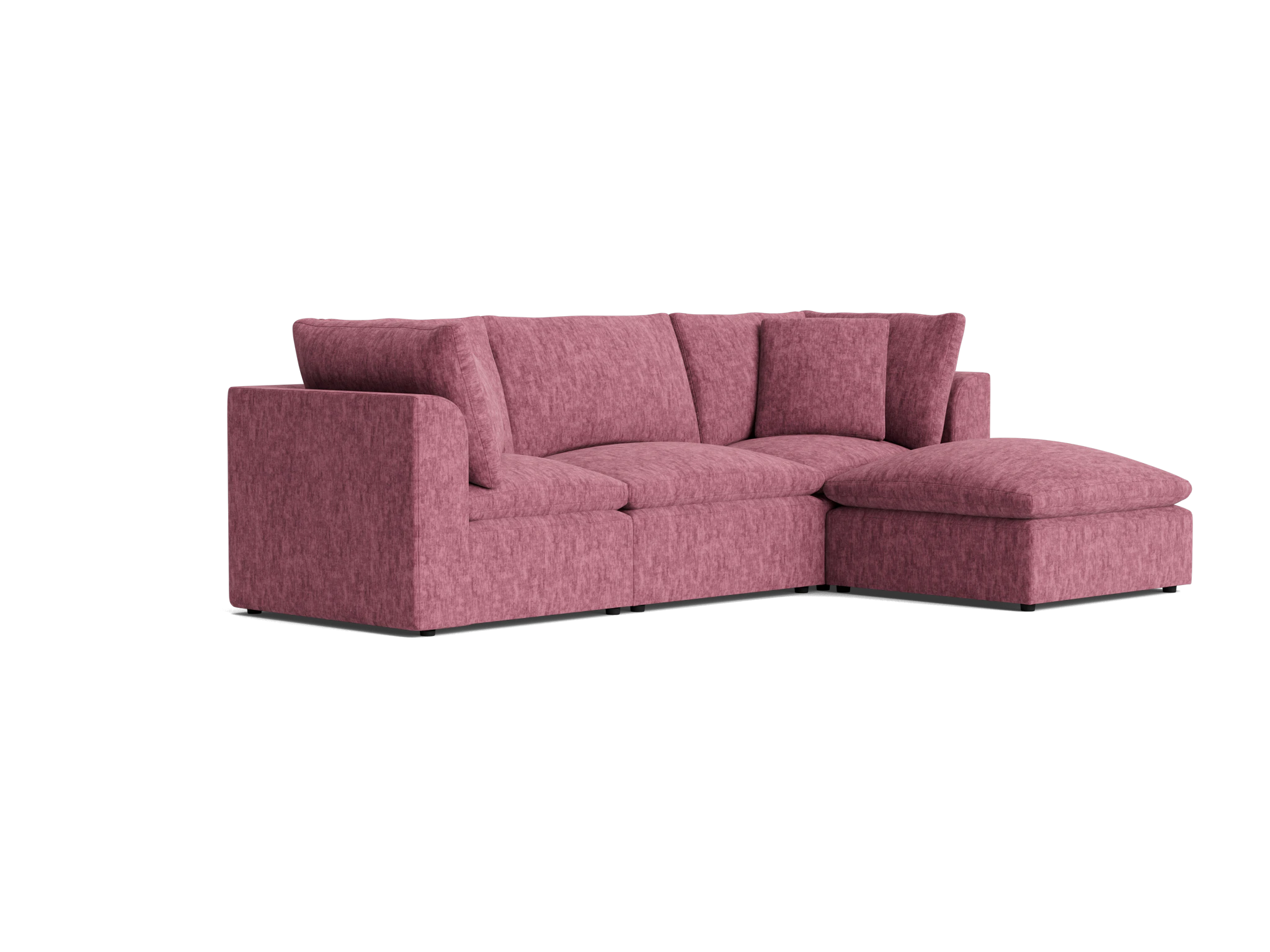 bryant petite modular sectional crave pantone heather rose