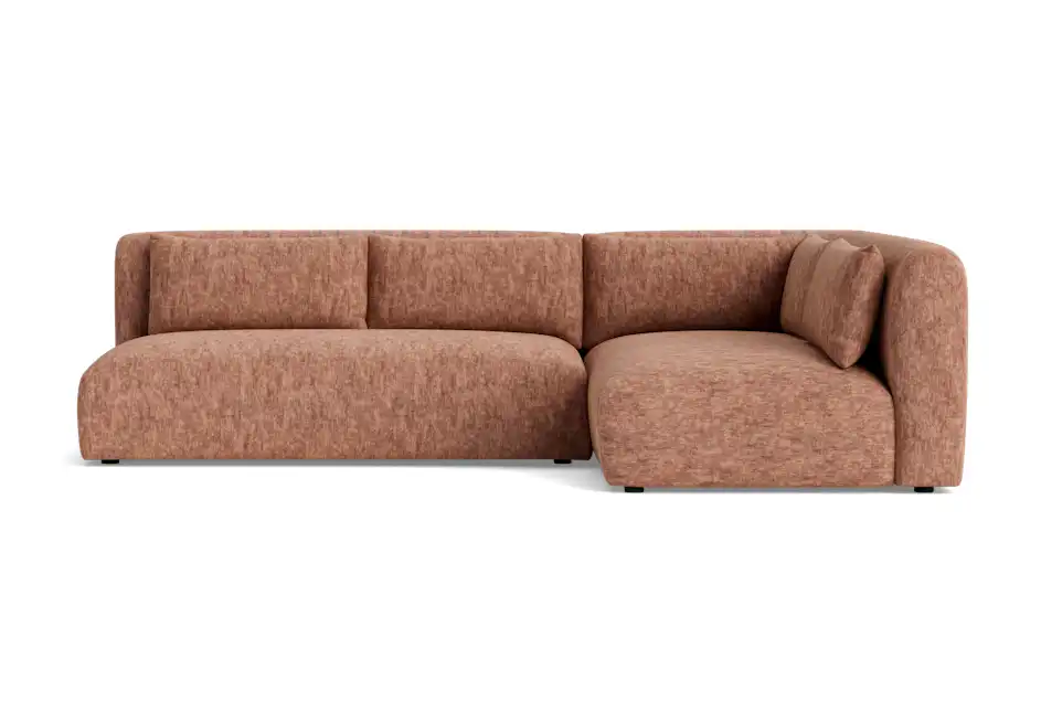 carin sectional crave pantone mocha mousse