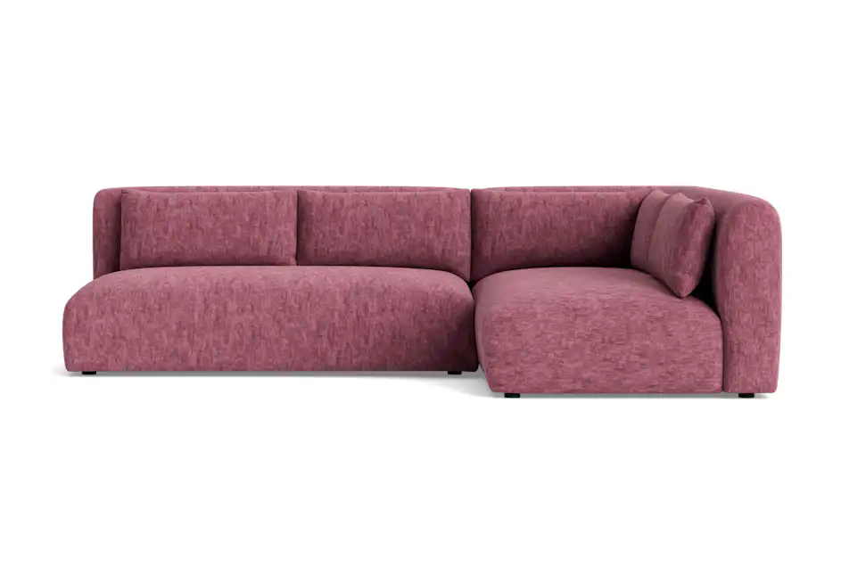 carin sectional crave pantone heather rose