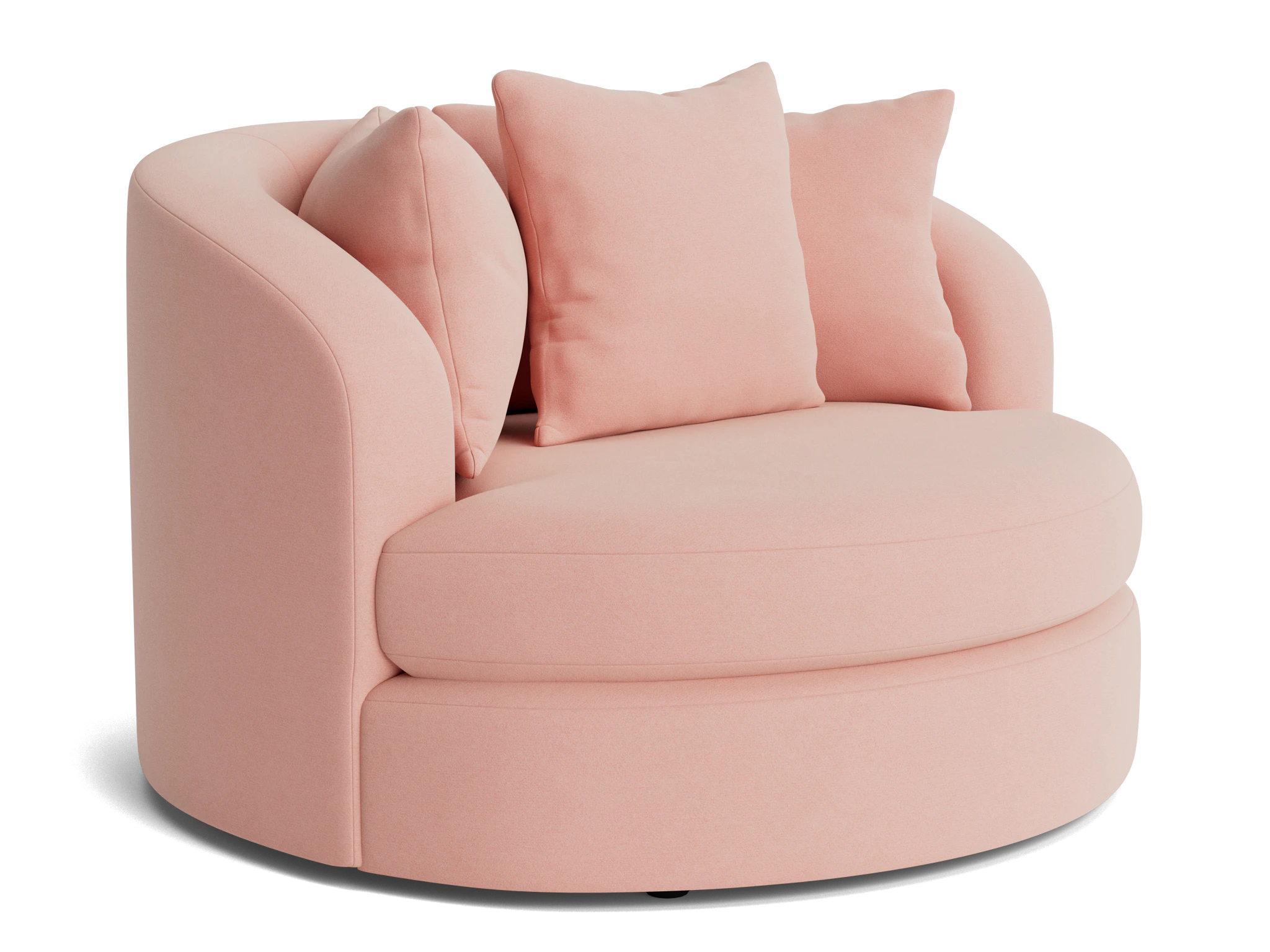 amelia grand swivel chair royale blush