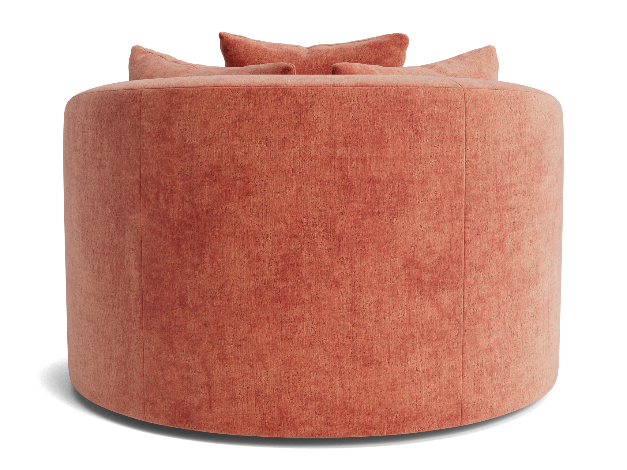 amelia grand swivel chair plush terra rose