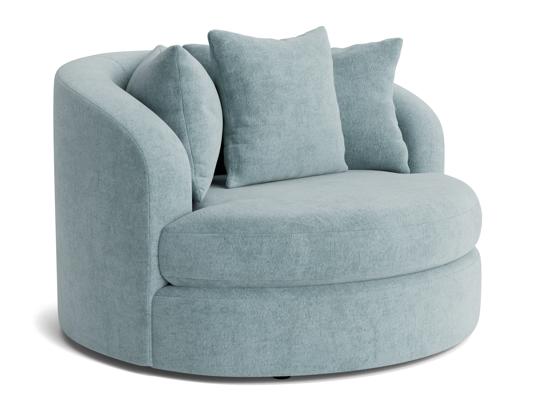 amelia grand swivel chair plush mist