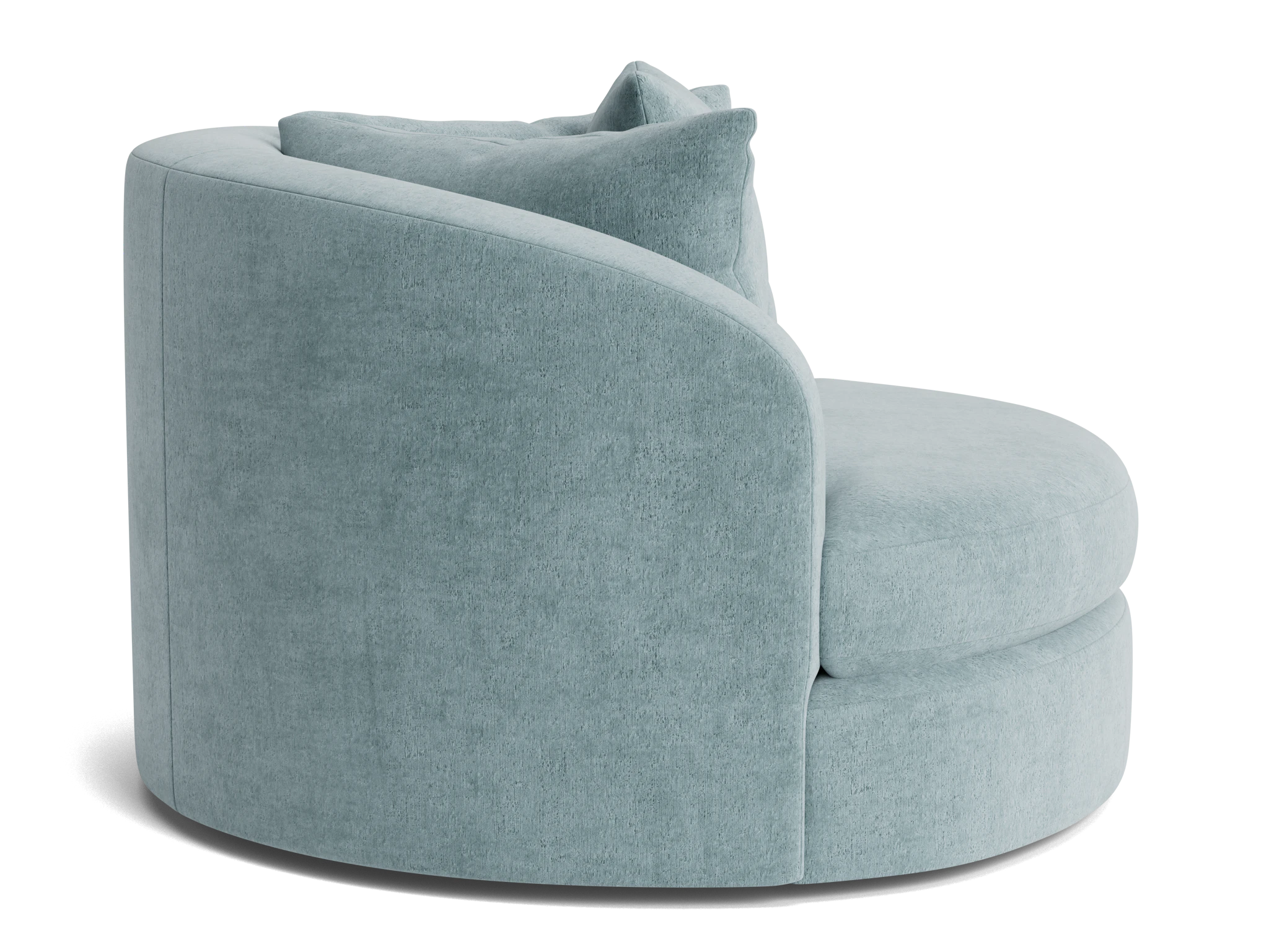 amelia grand swivel chair plush mist