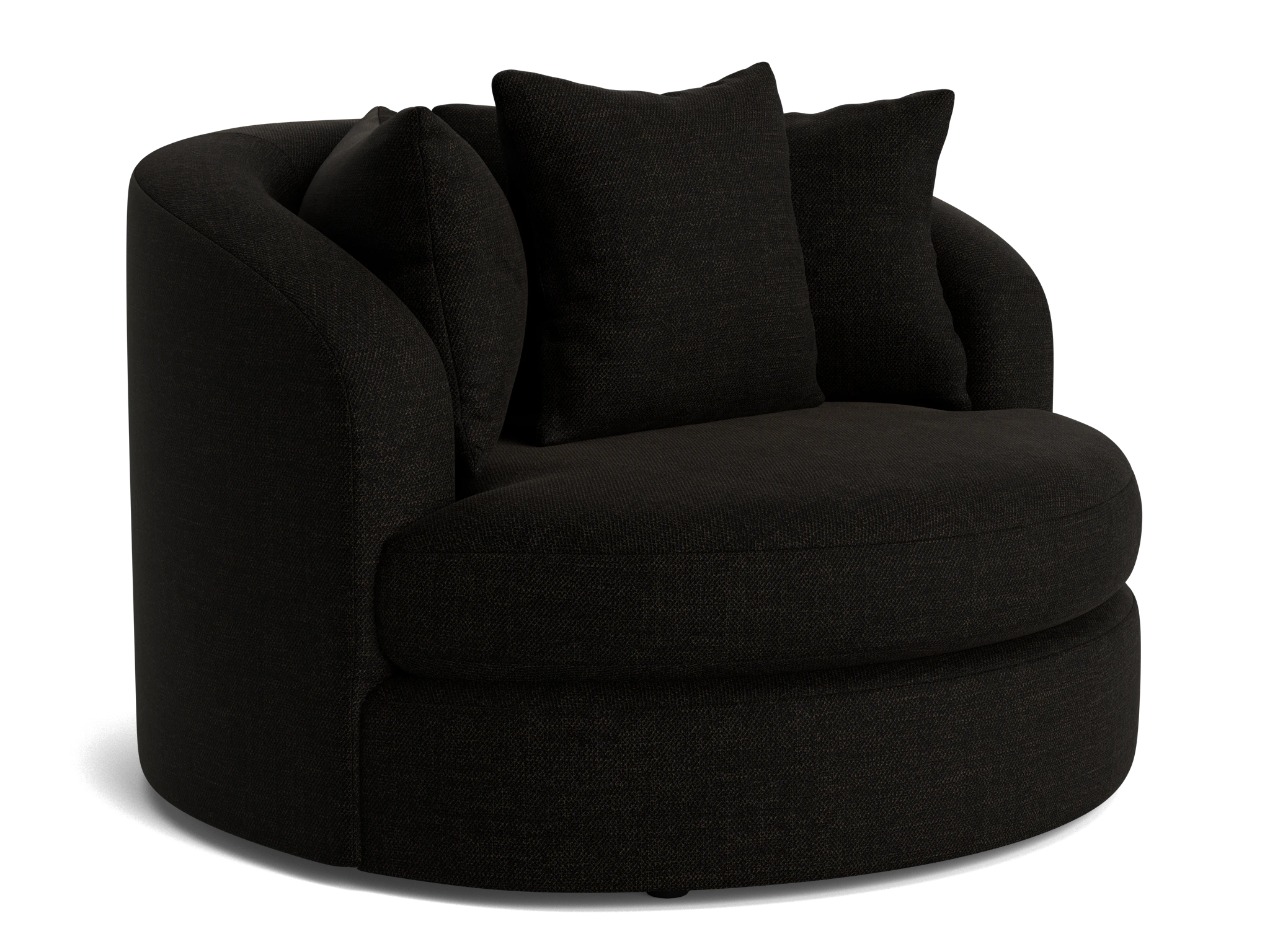 amelia grand swivel chair milo onyx