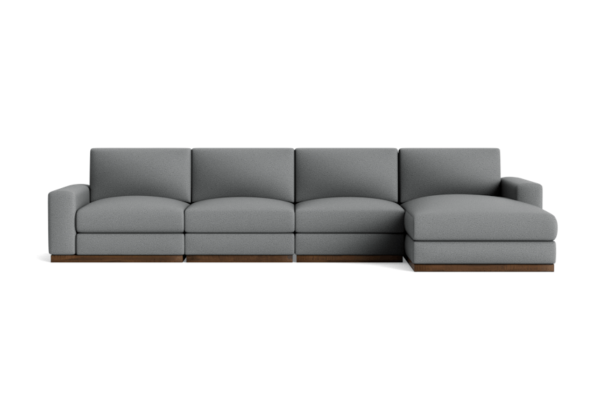 holt modular grand chaise sectional essence ash