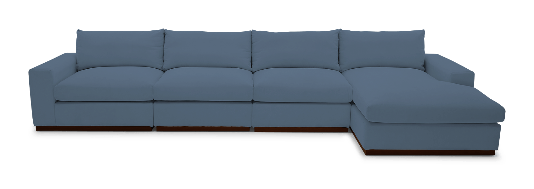 holt modular grand chaise sectional milo french blue